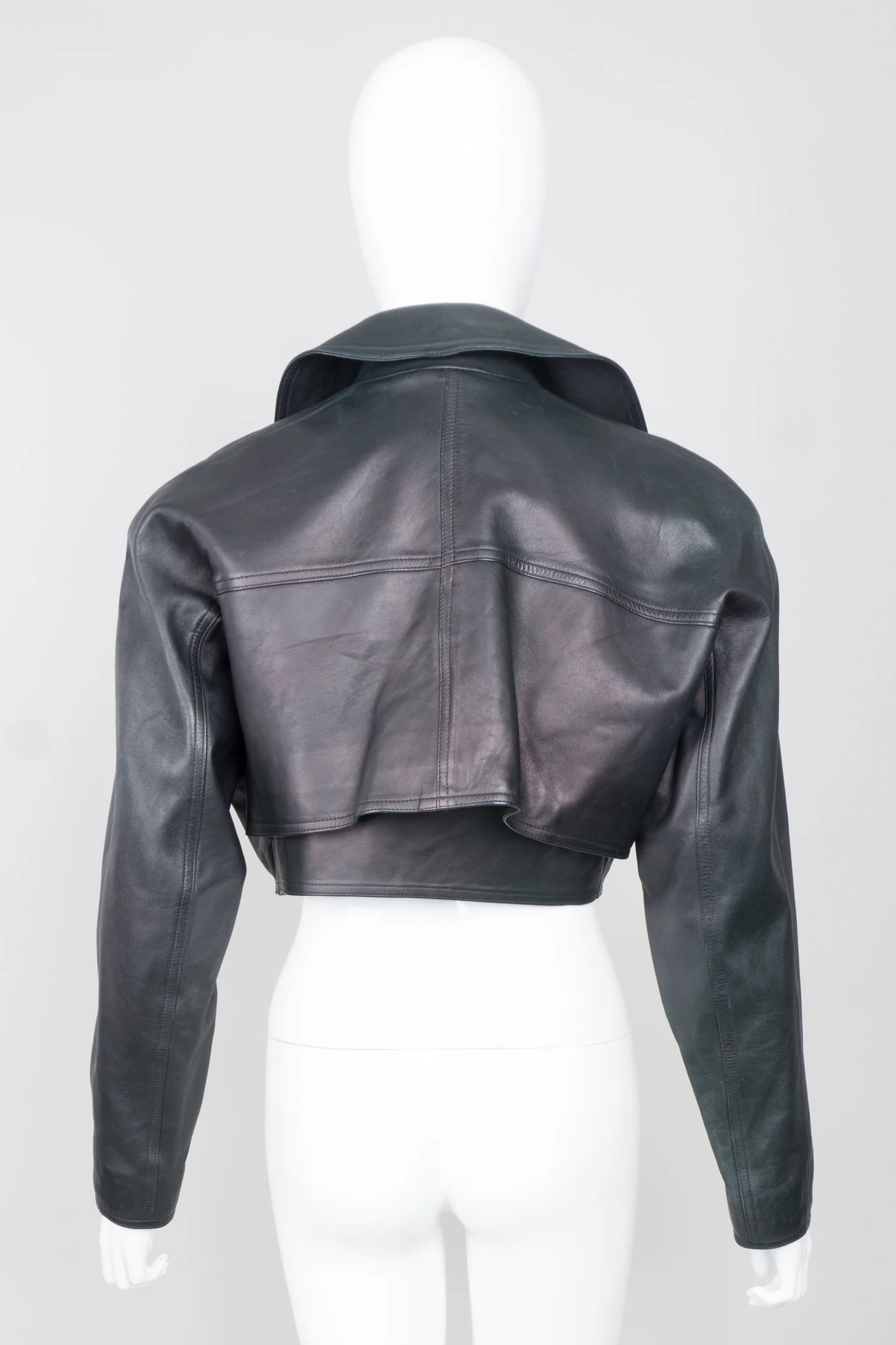 Cropped Biker Jacket - Image 5