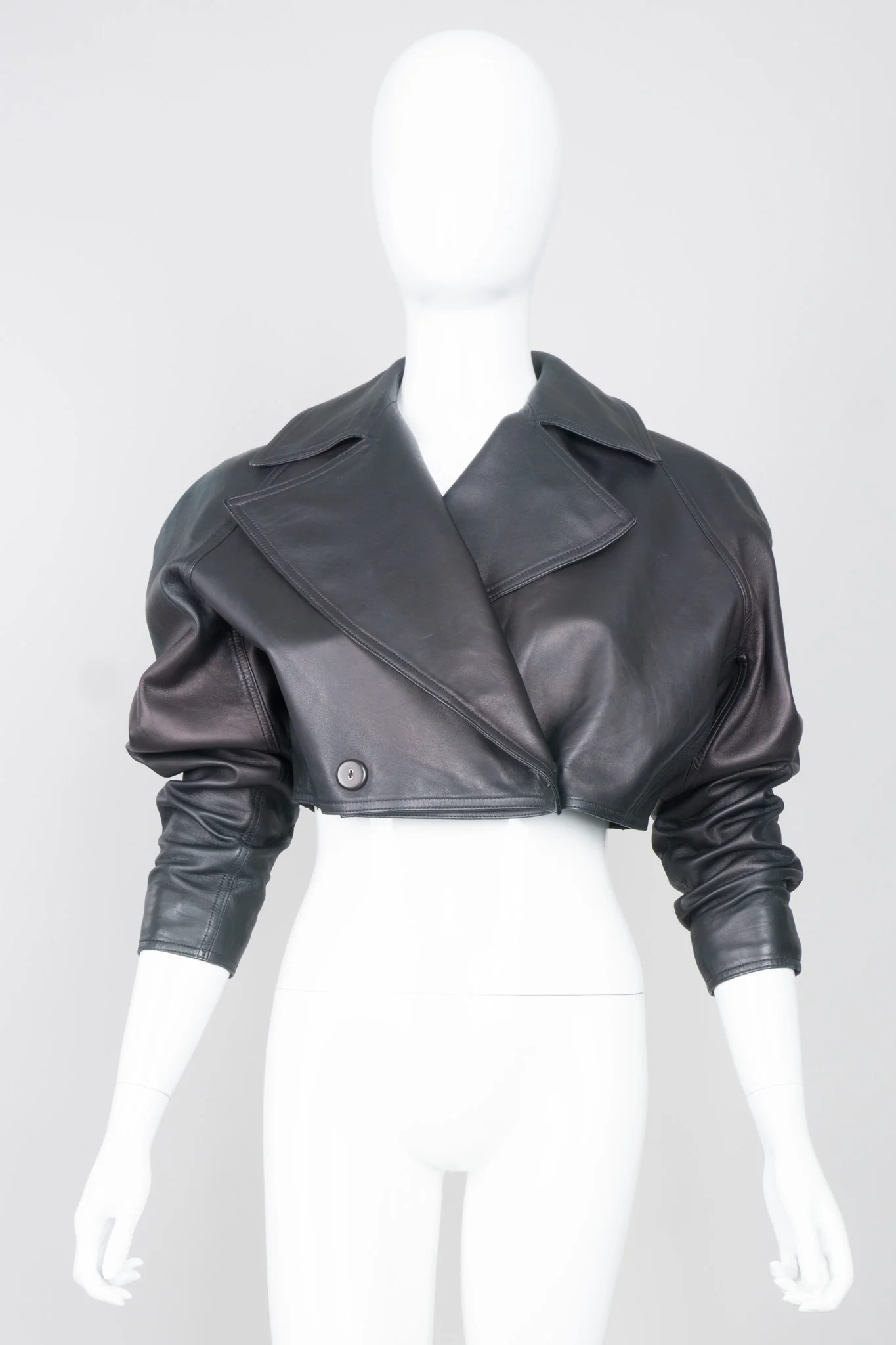 Cropped Biker Jacket - Image 6