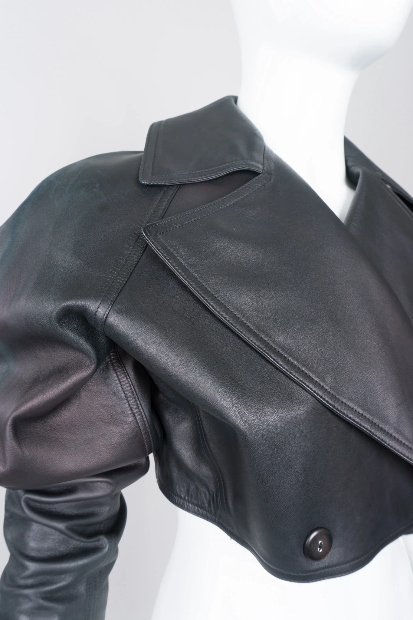 Cropped Biker Jacket - Image 9