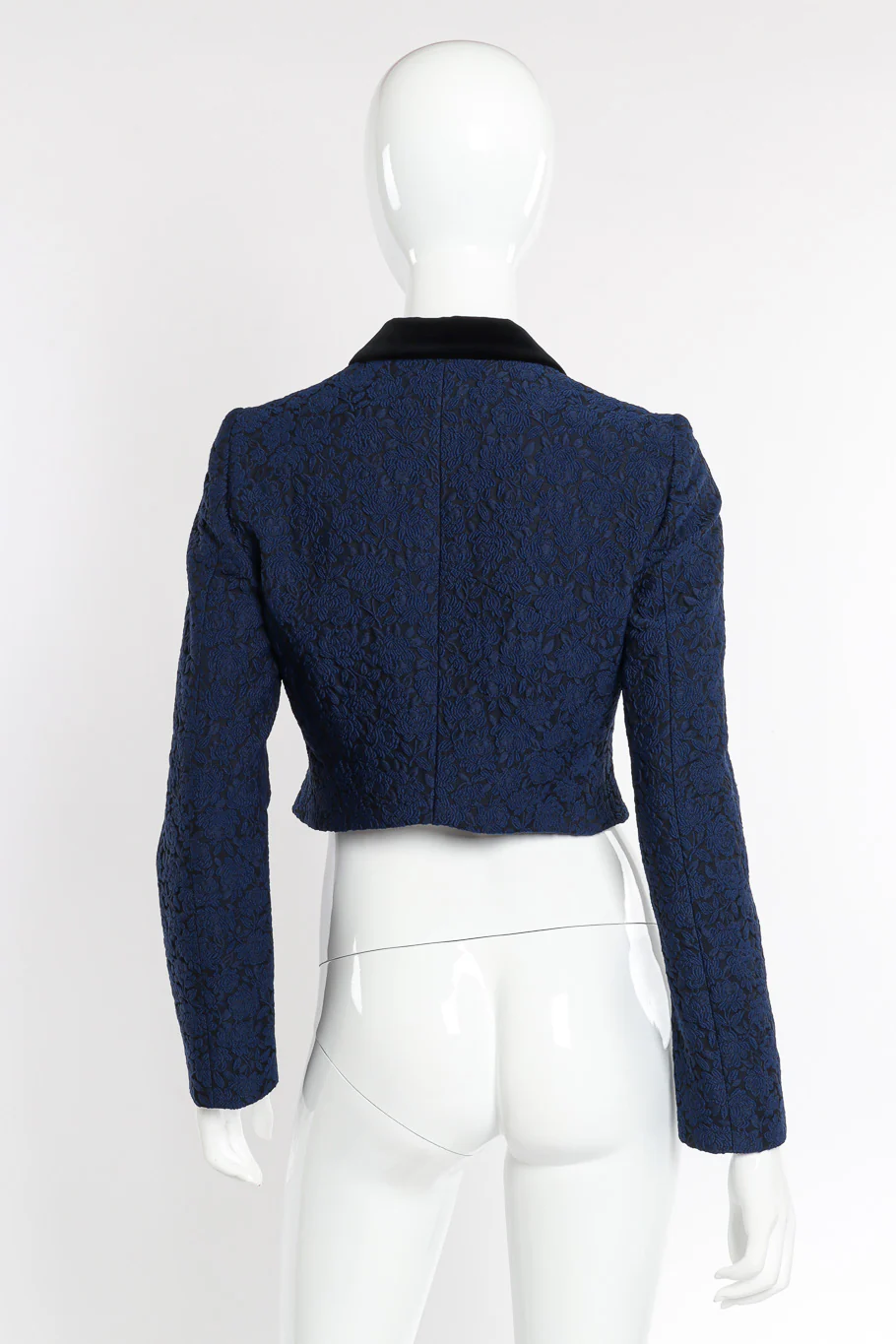 Cropped Floral Brocade Jacket - Image 5