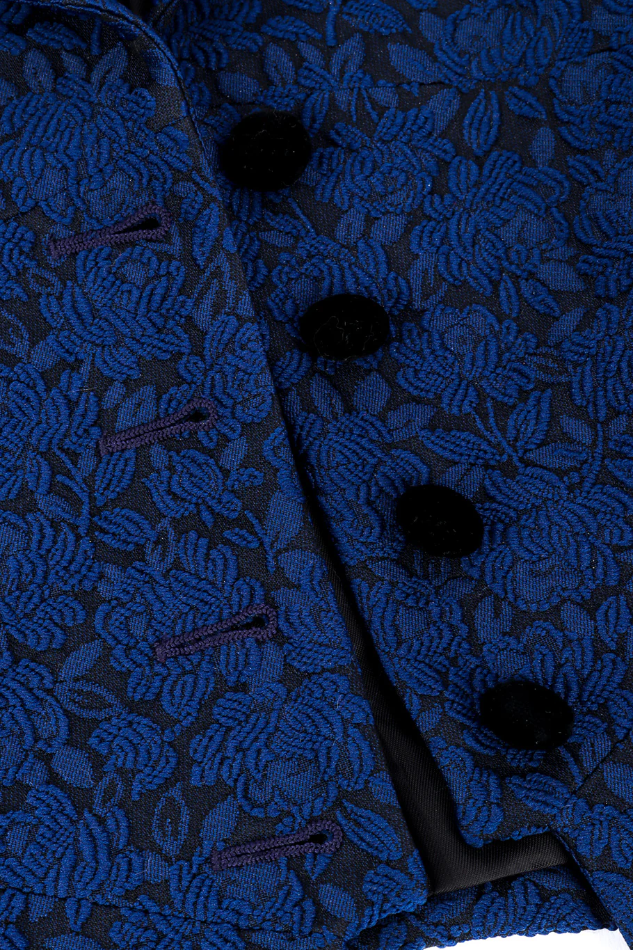 Cropped Floral Brocade Jacket - Image 7
