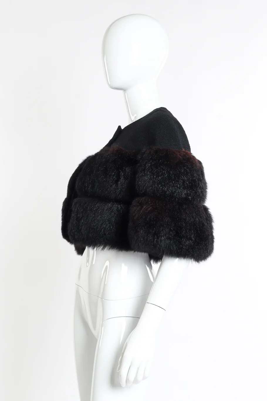 Cropped Fur Jacket - Image 2