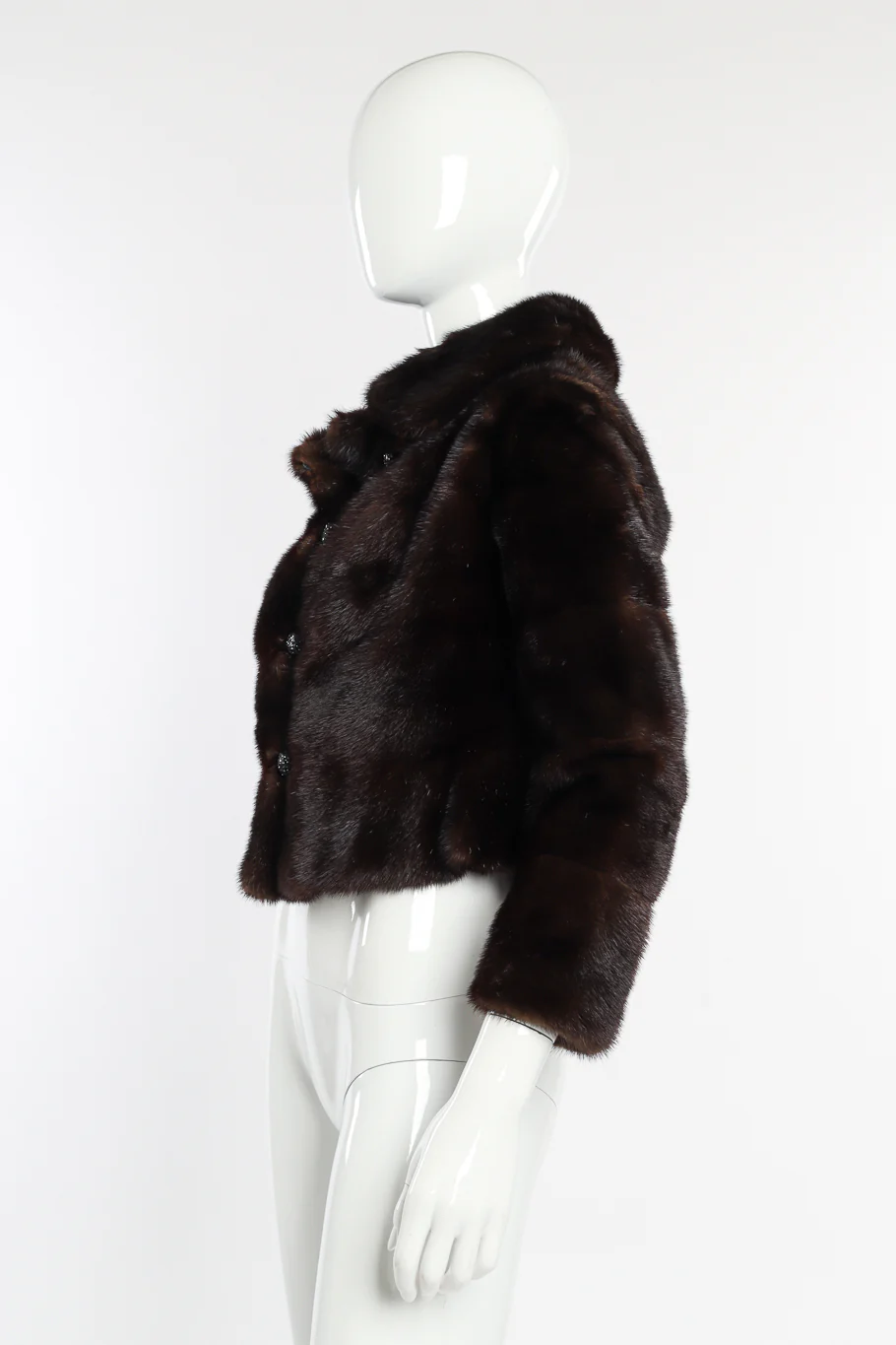 Cropped Fur Jacket - Image 2