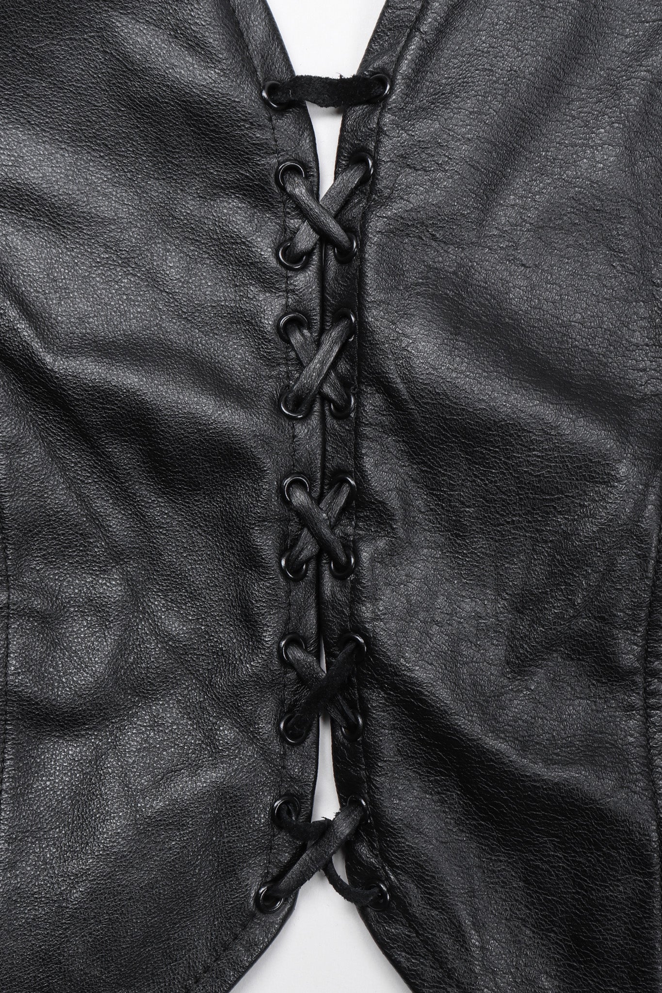 Cropped Leather Vest - Image 13