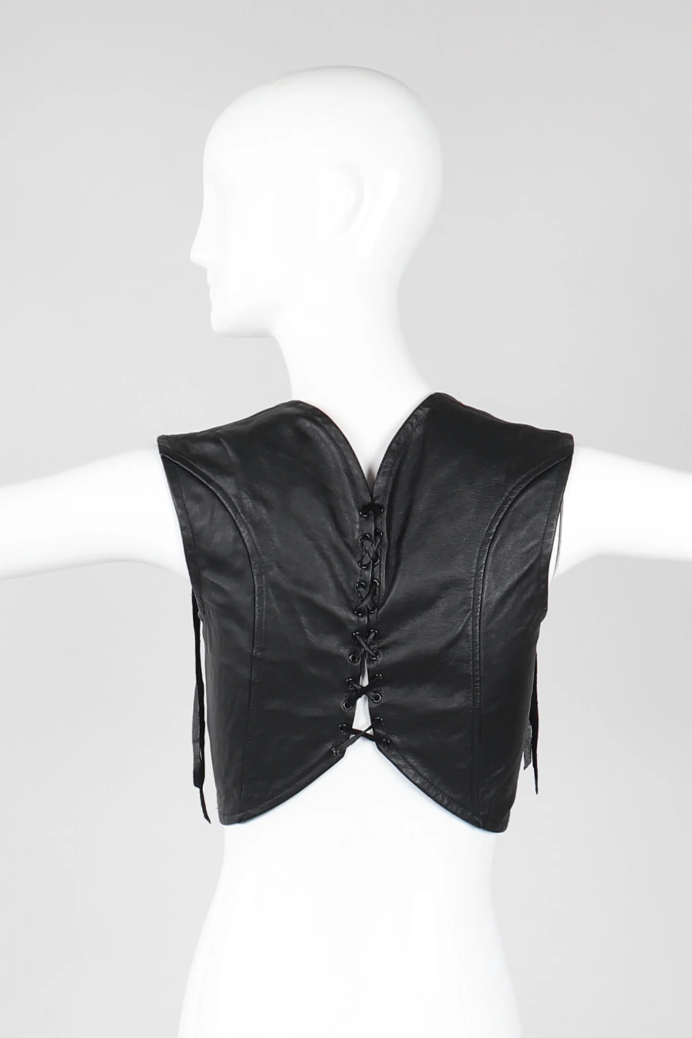 Cropped Leather Vest - Image 6