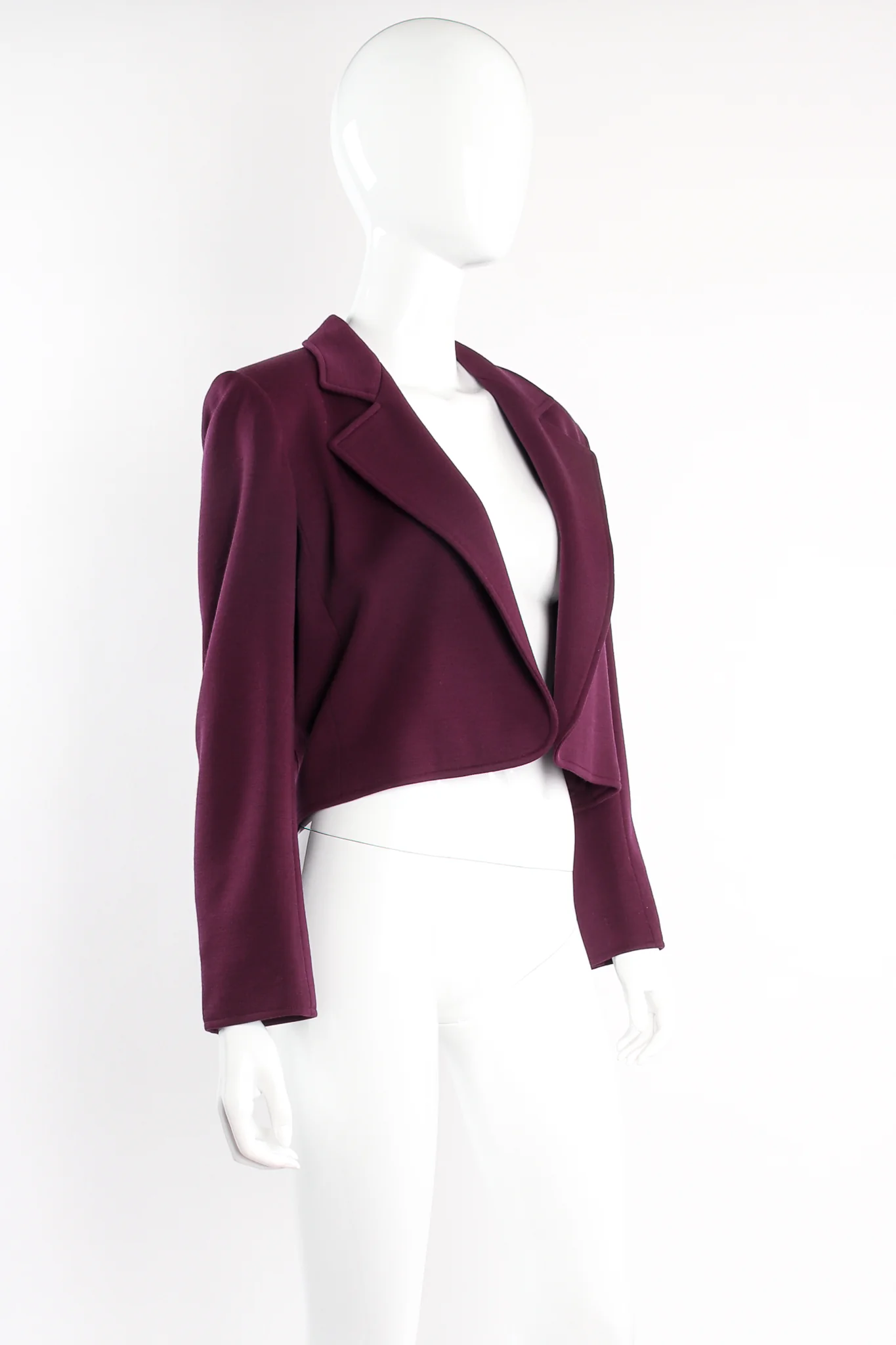 Cropped Double Knit Jacket - Image 2