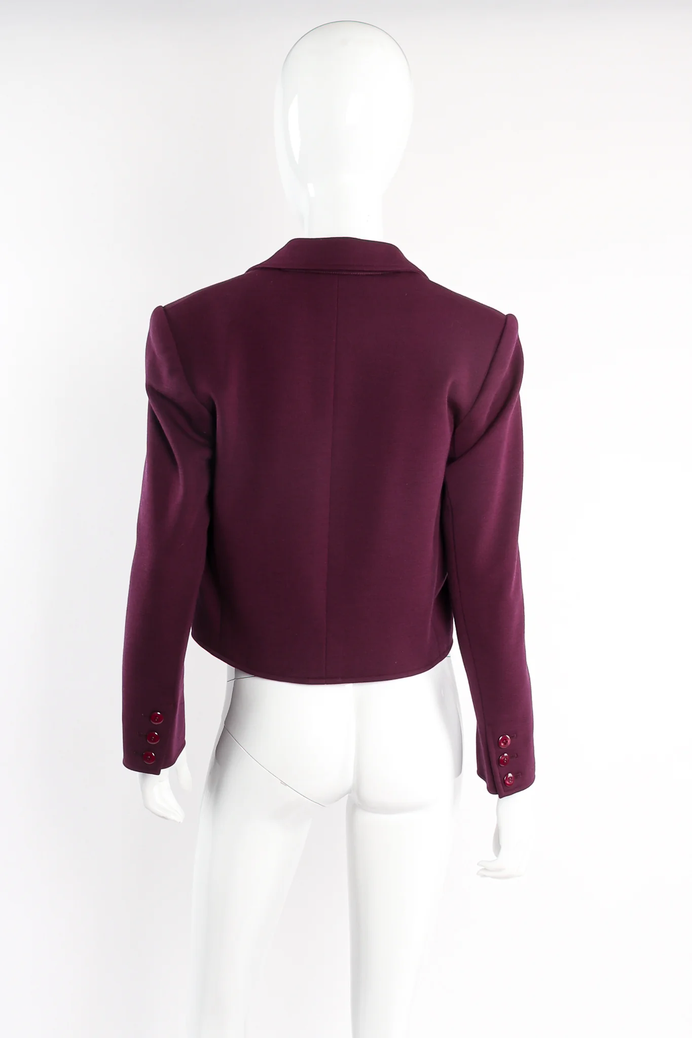 Cropped Double Knit Jacket - Image 5