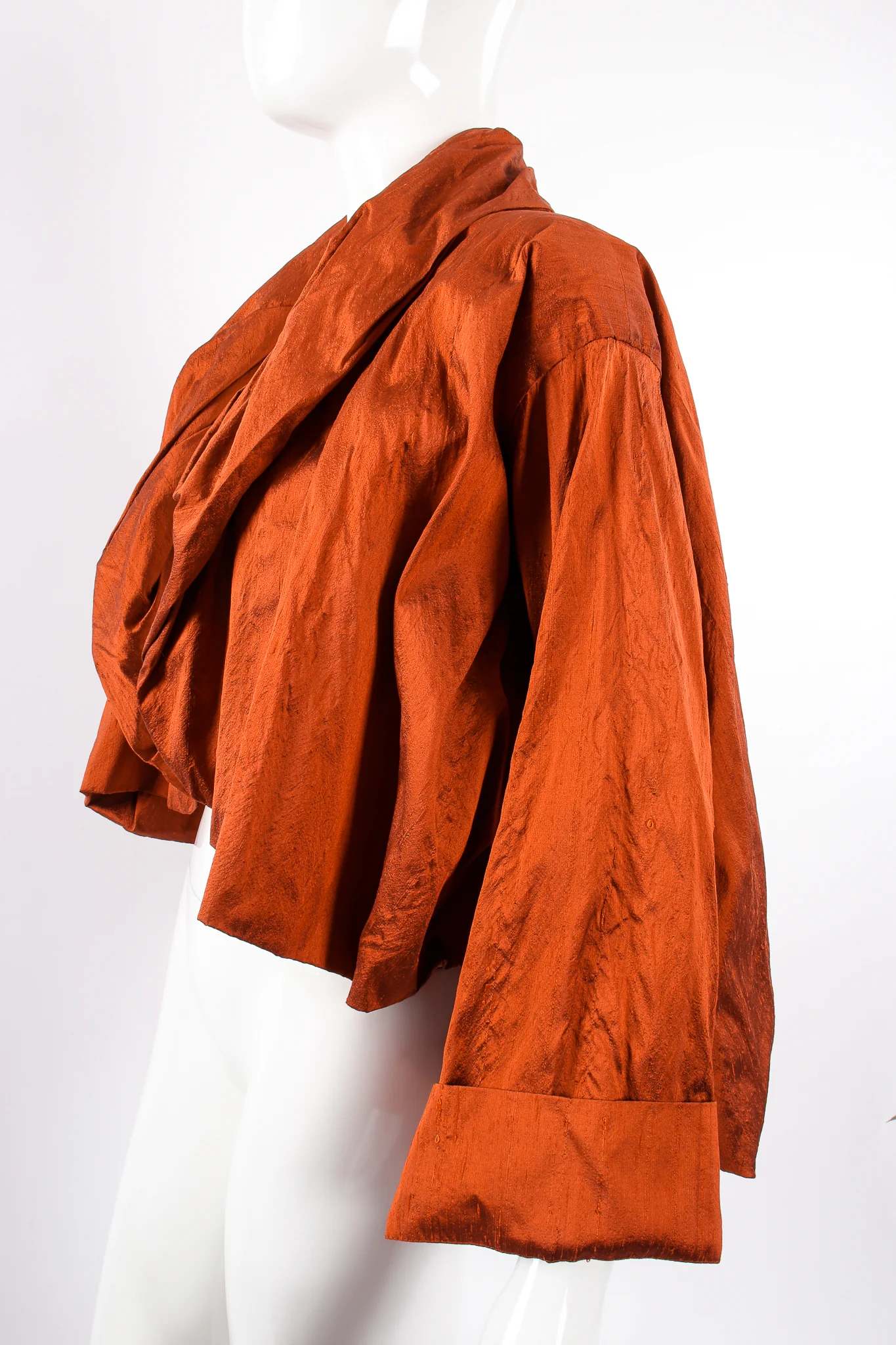 Cropped Silk Bubble Jacket