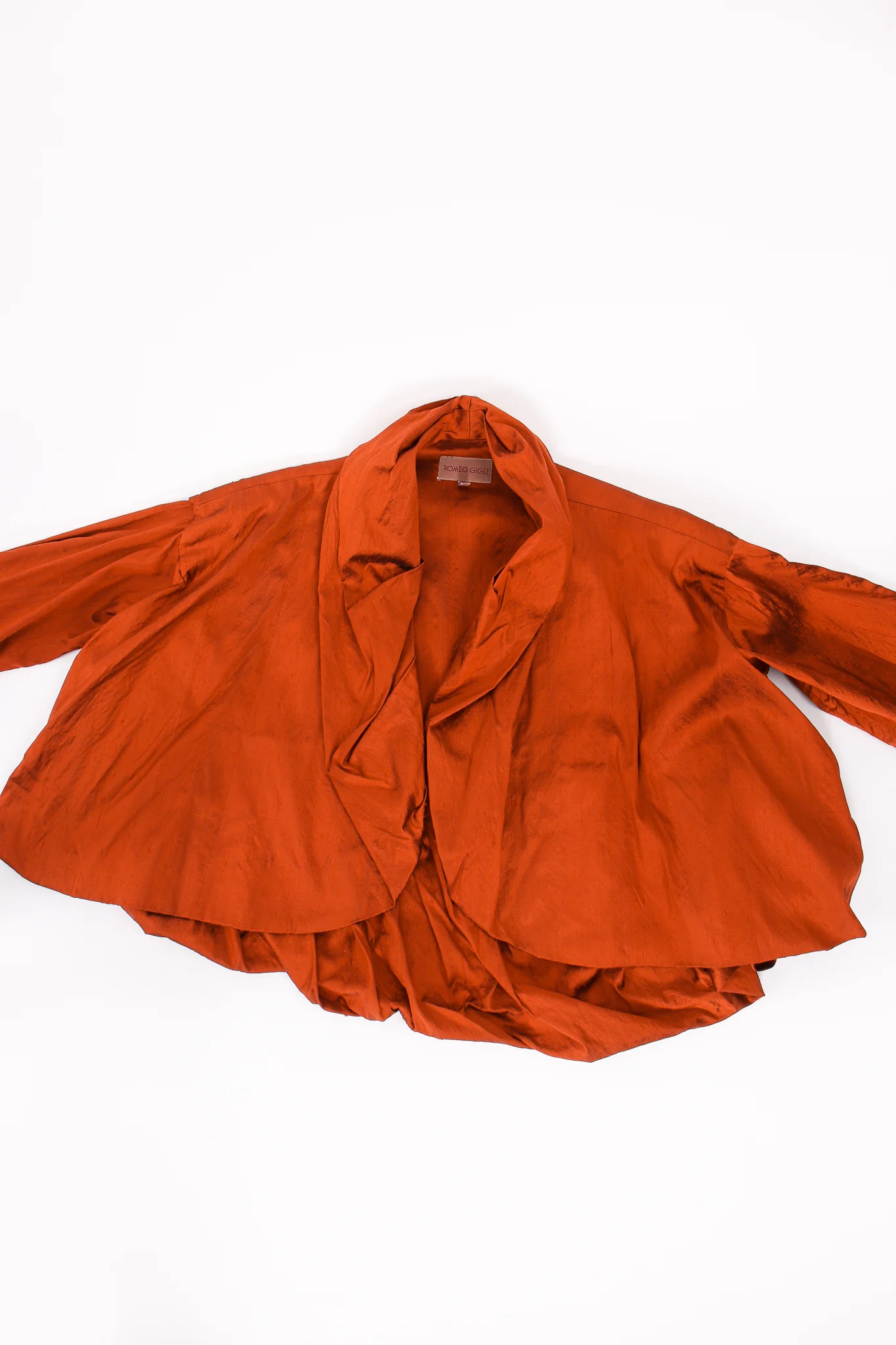 Cropped Silk Bubble Jacket - Image 11