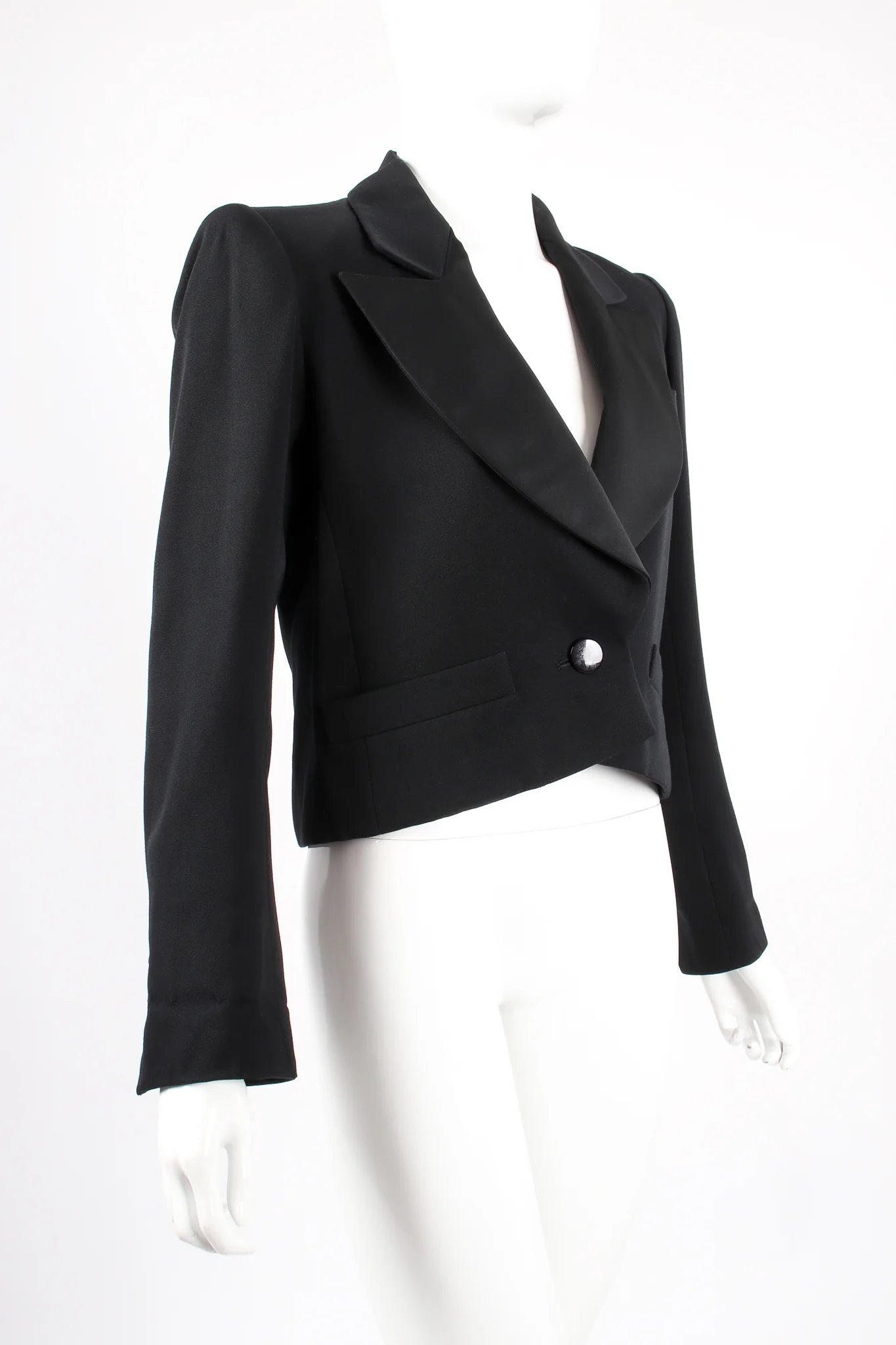 Cropped Tuxedo Jacket - Image 2