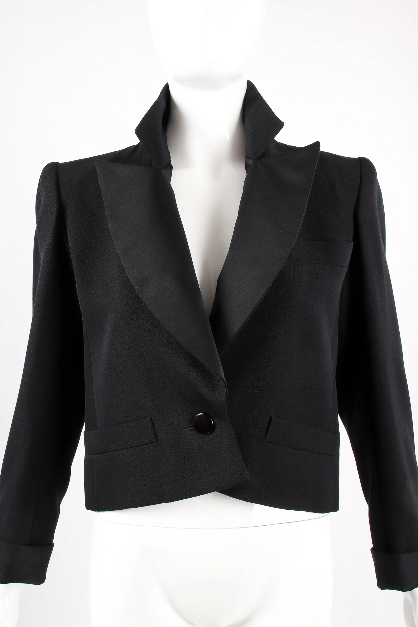Cropped Tuxedo Jacket - Image 5