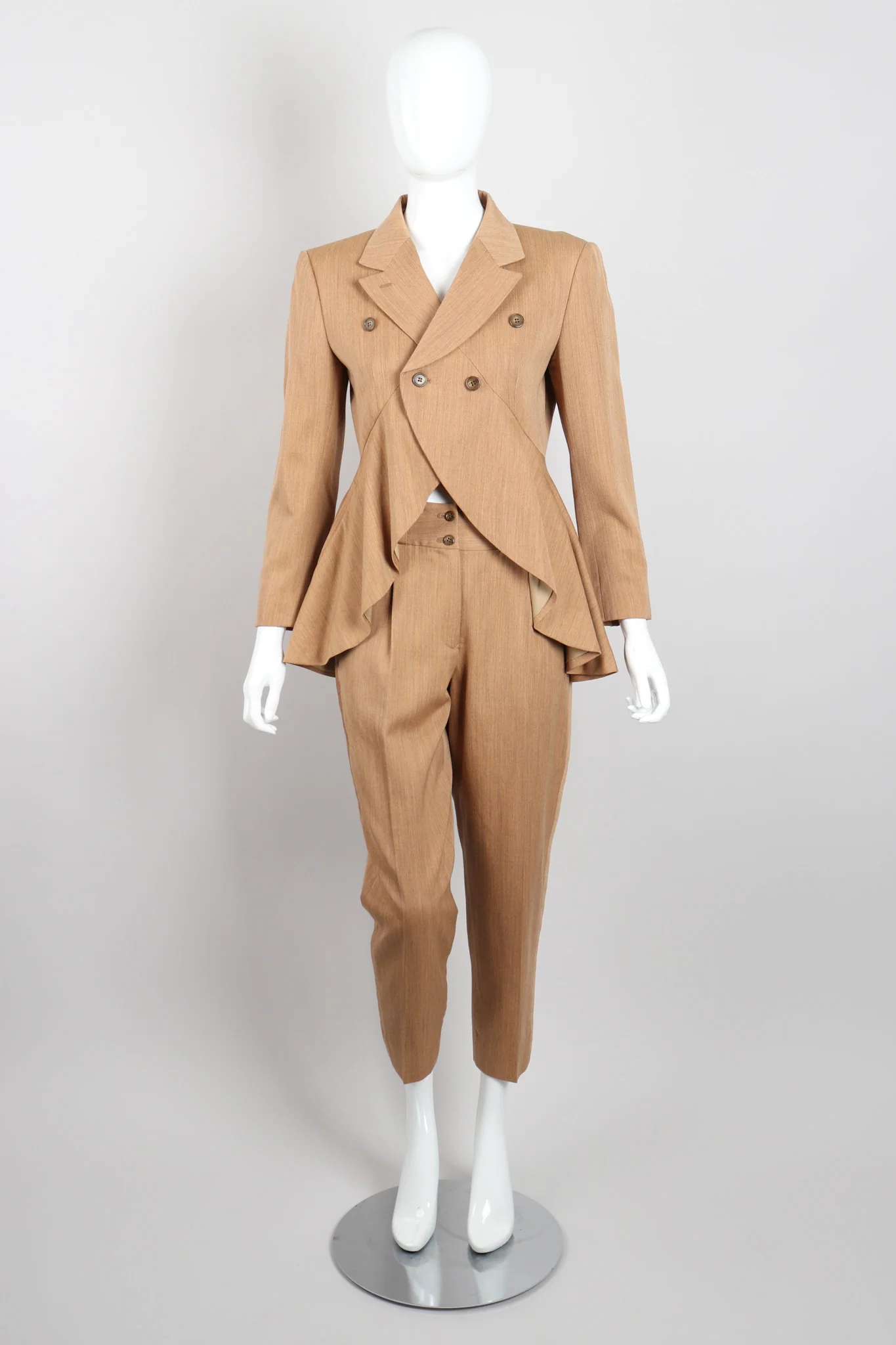 Cropped Waterfall Jacket & Pant Set - Image 3
