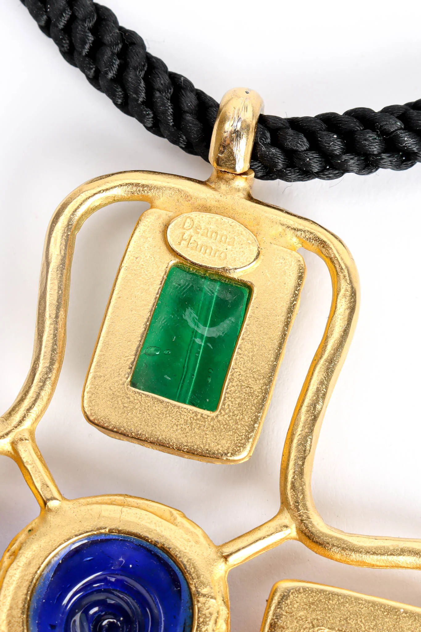 Glass Stone Cross Pendant Necklace - Image 9