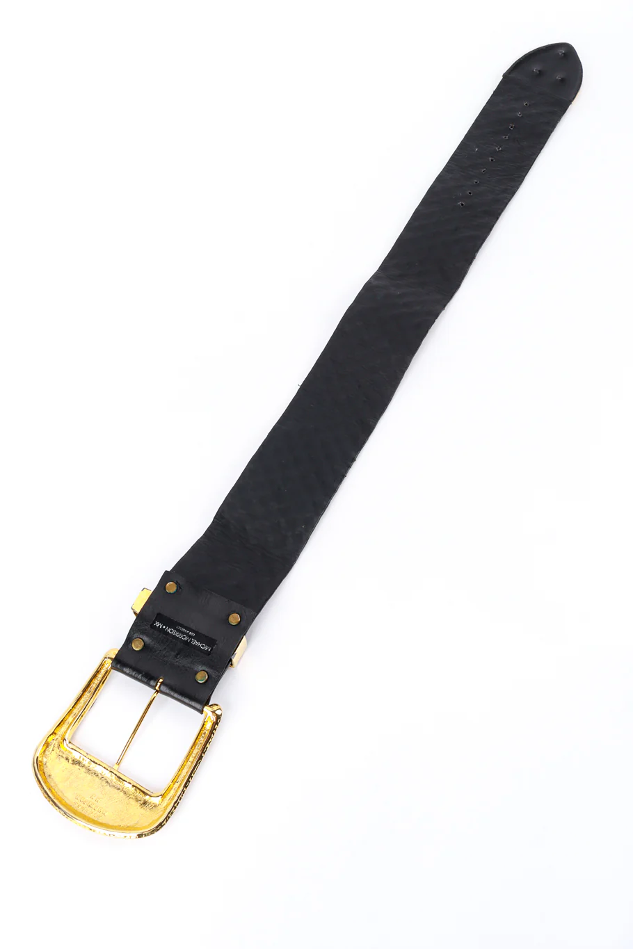 Cross Crystal Studded Leather Belt - Image 6