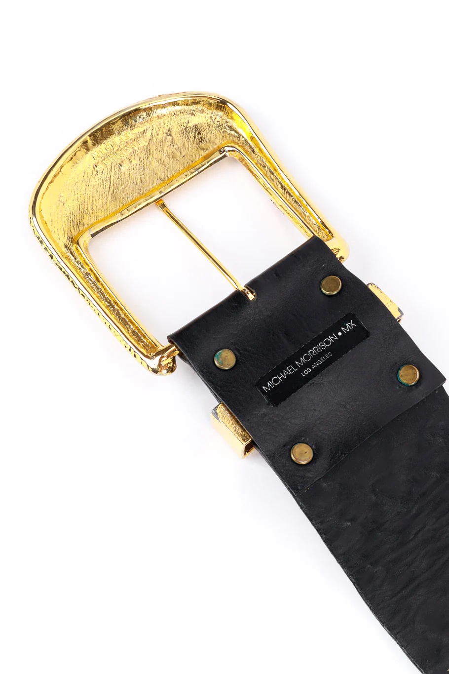 Cross Crystal Studded Leather Belt - Image 8