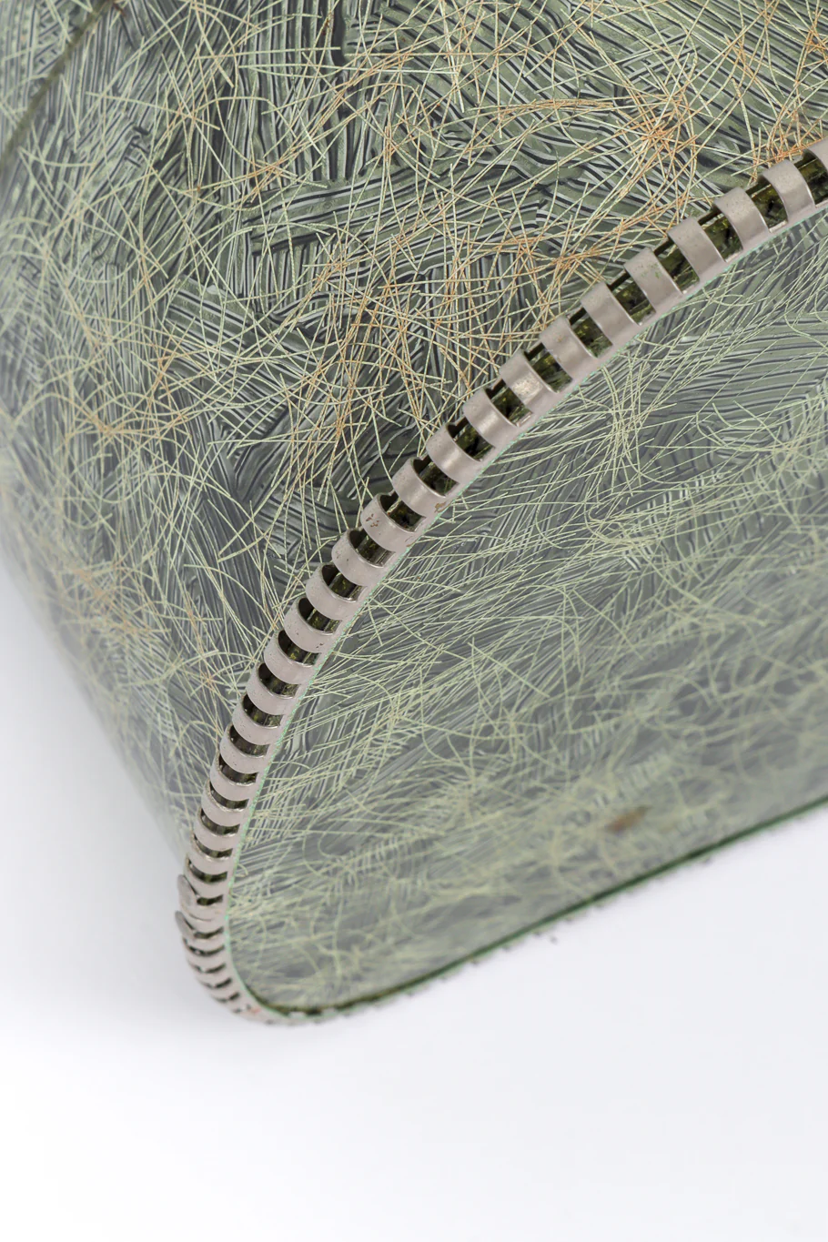 Crosshatch Tinsel Lucite Box Bag - Image 11