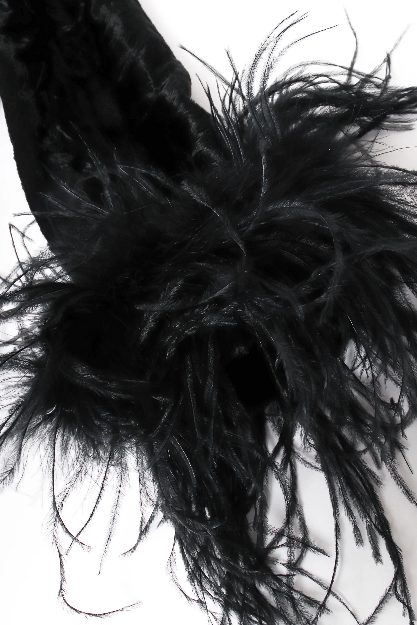 Crushed Velvet Ostrich Feather Jacket - Image 6