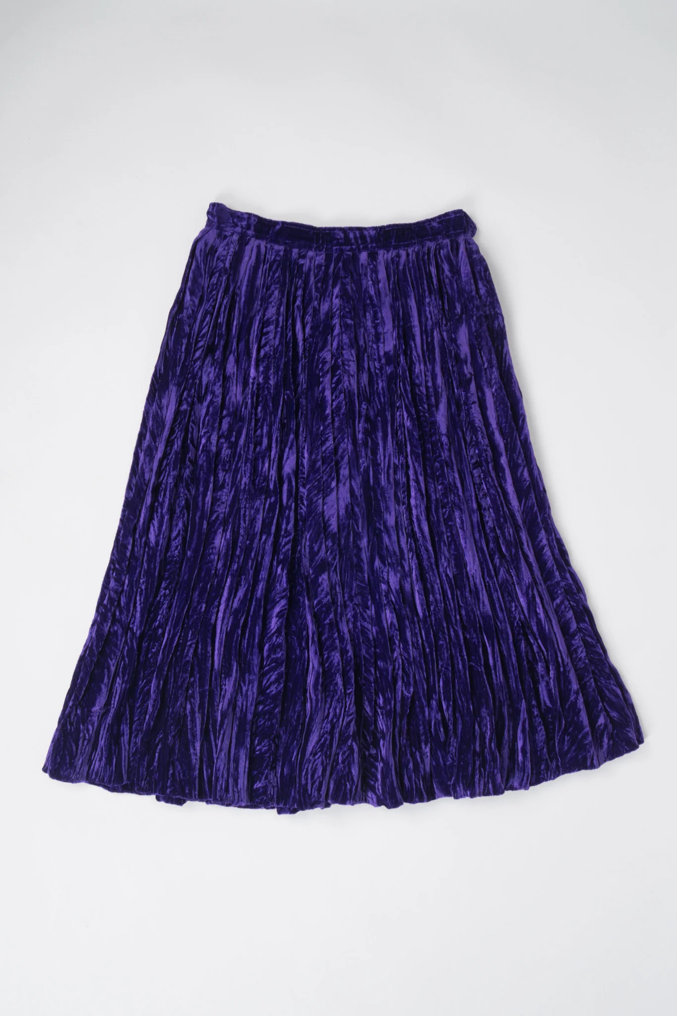 Crushed Velvet Pleated Skirt - Image 11