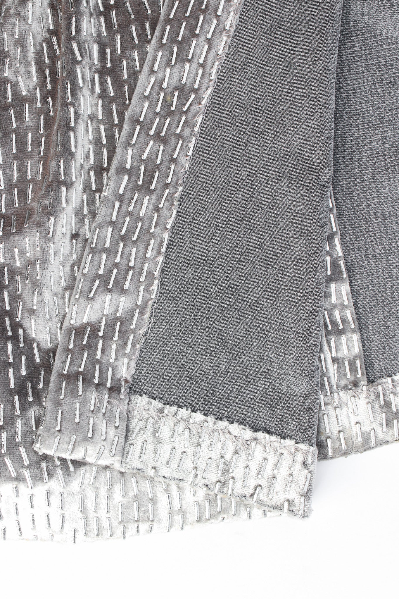 Crushed Velvet Rhinestone Metallic Dress - Image 7