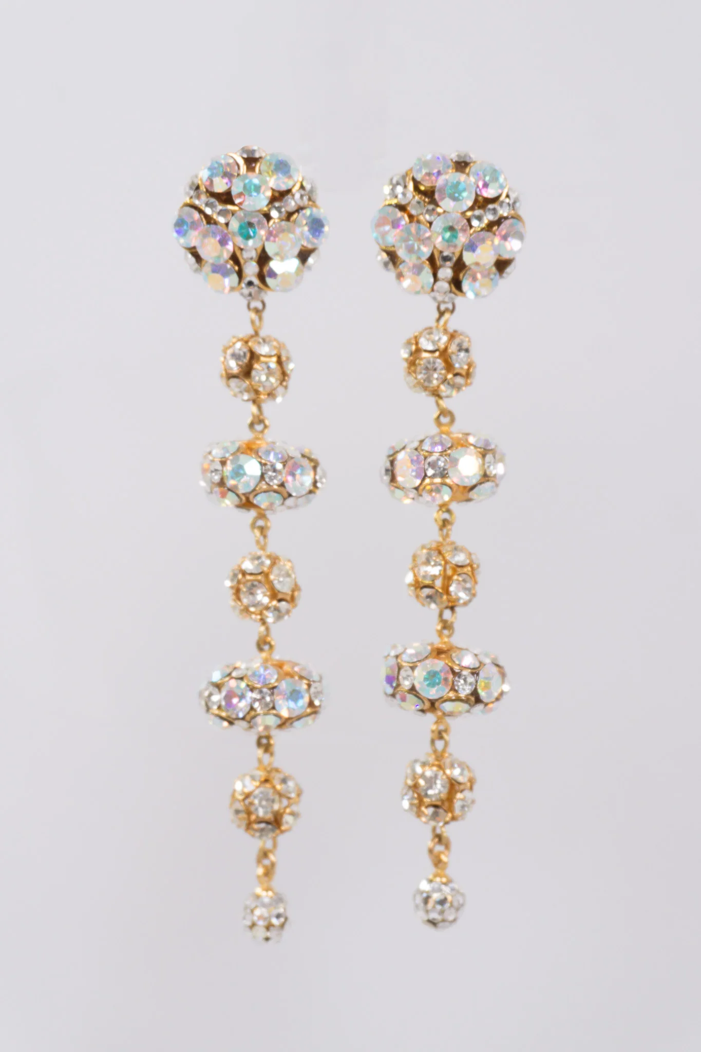 Crystal Ball Drop Earrings