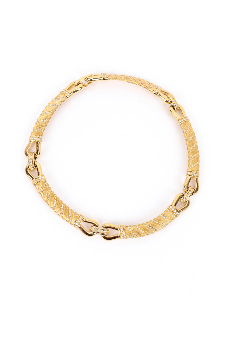 Crystal Bar Link Collar Necklace