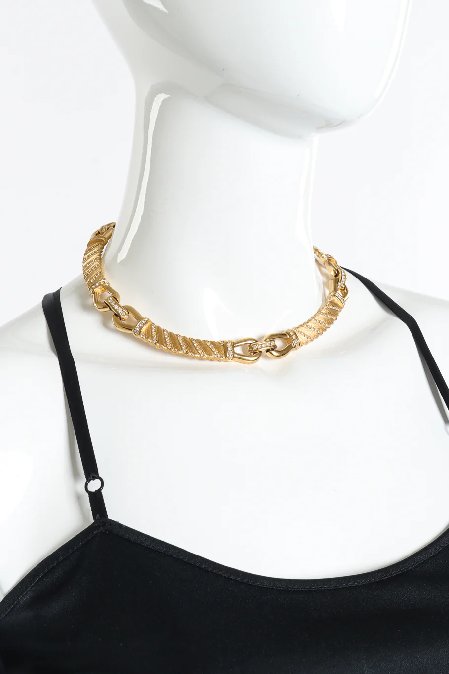 Crystal Bar Link Collar Necklace - Image 2