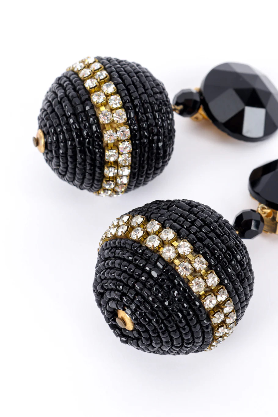 Crystal Bead Ball Drop Earrings - Image 4
