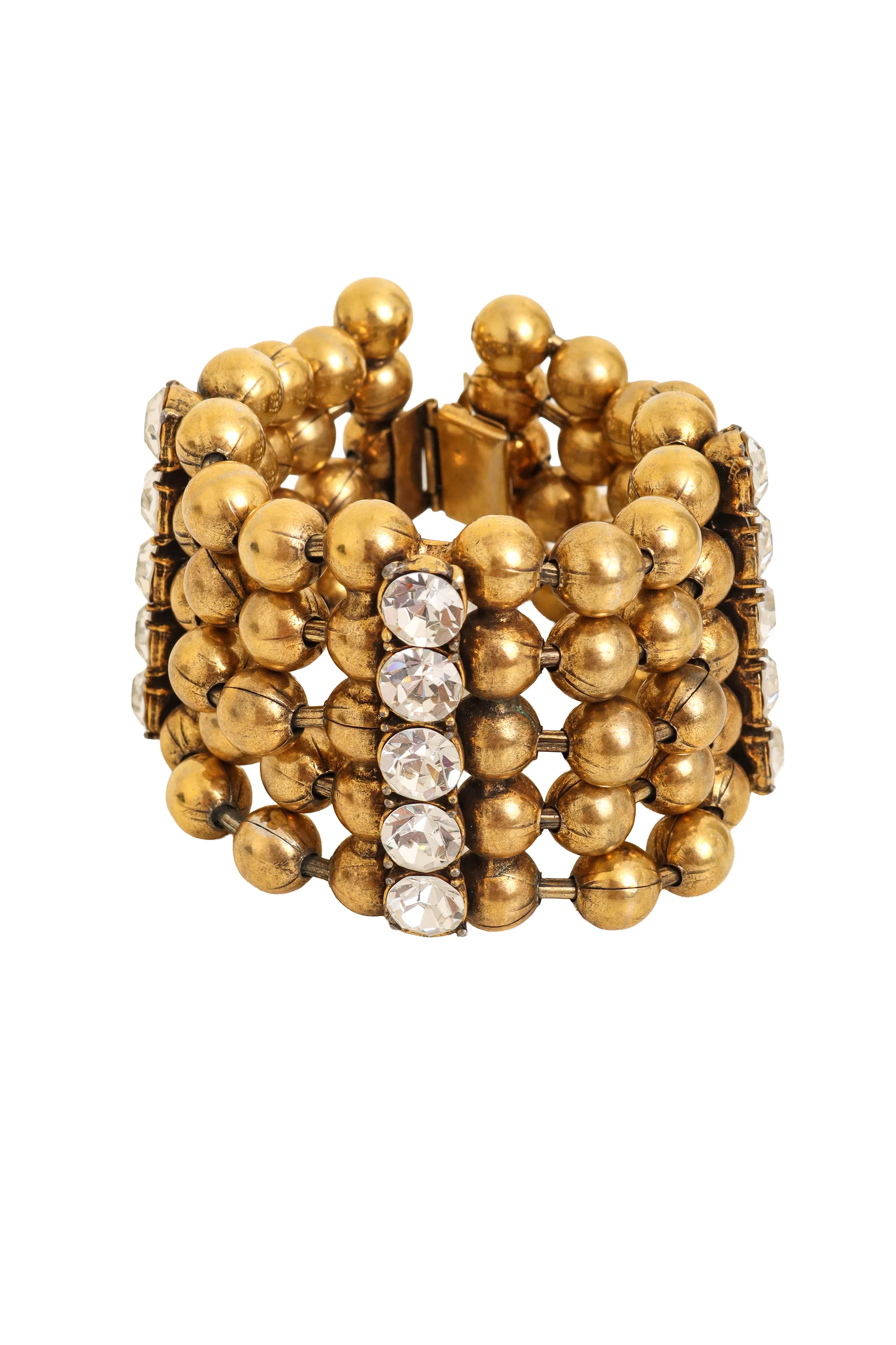 Crystal Bead Cuff Bracelet