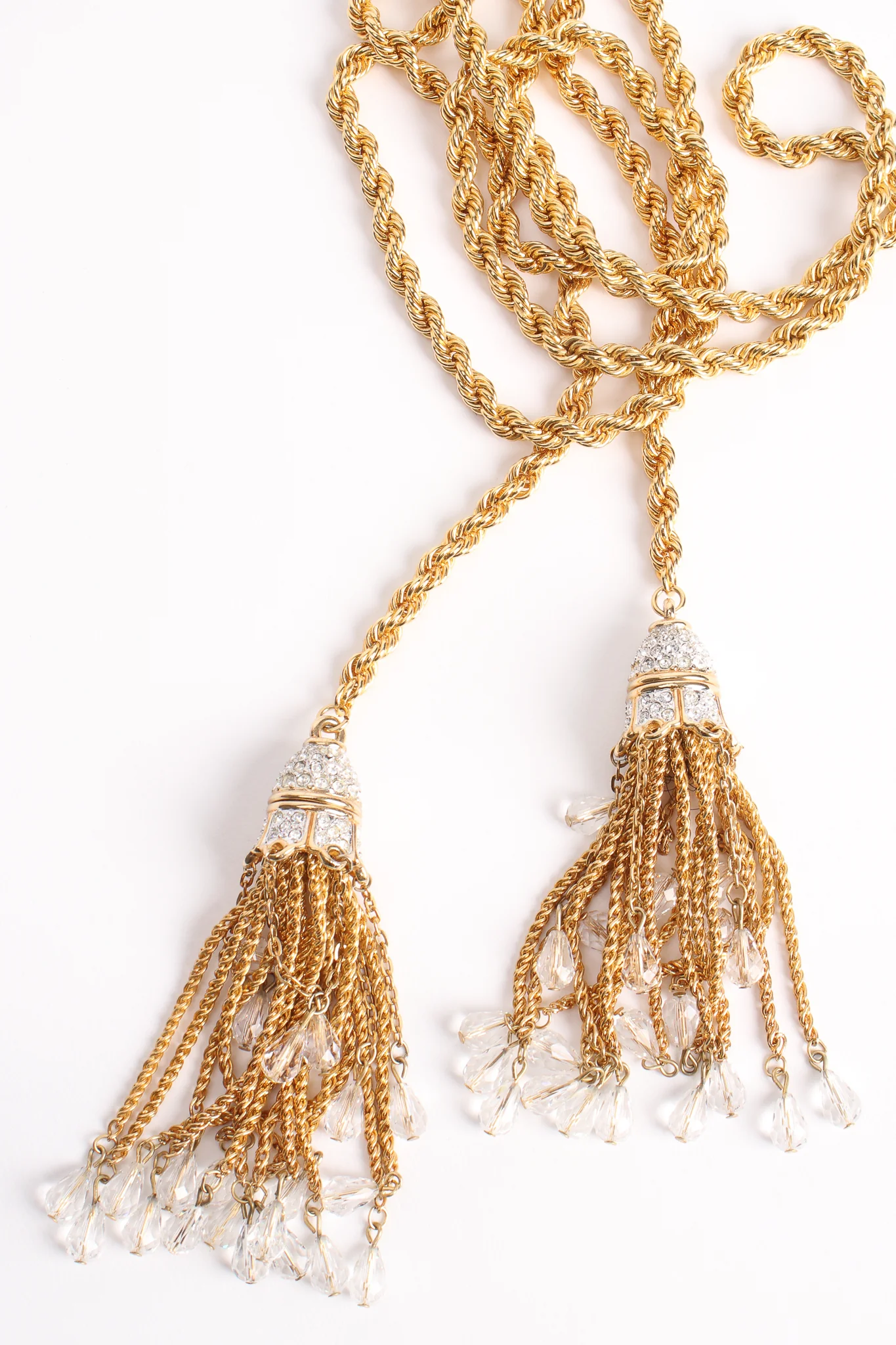 Crystal Bead Tassel Wrap Lariat - Image 6
