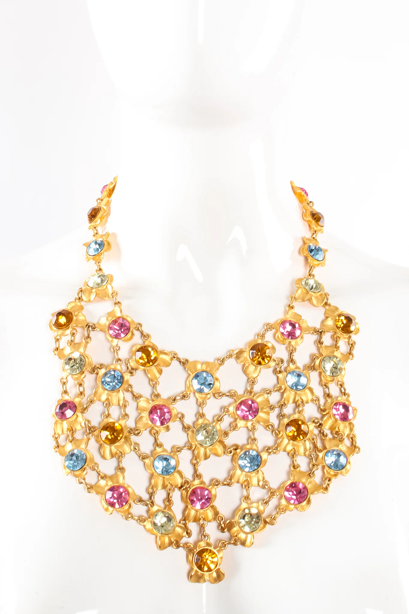 Crystal Blossom Bib Necklace - Image 3