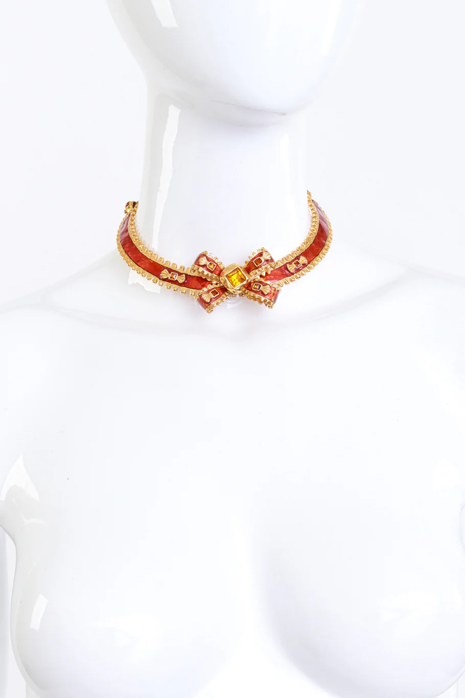 Crystal Bow Collar Necklace - Image 2