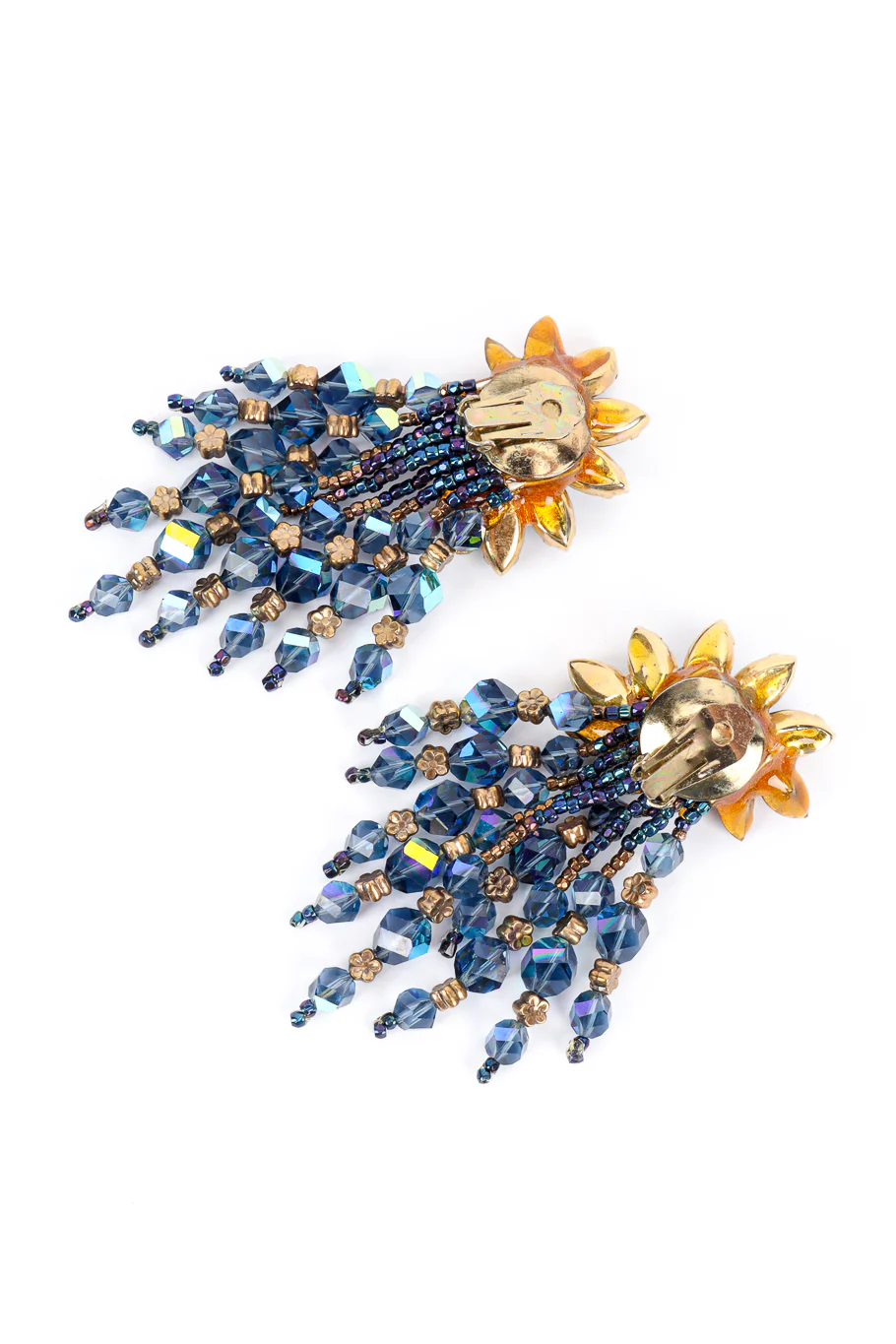 Crystal Burst Fringe Earrings - Image 5