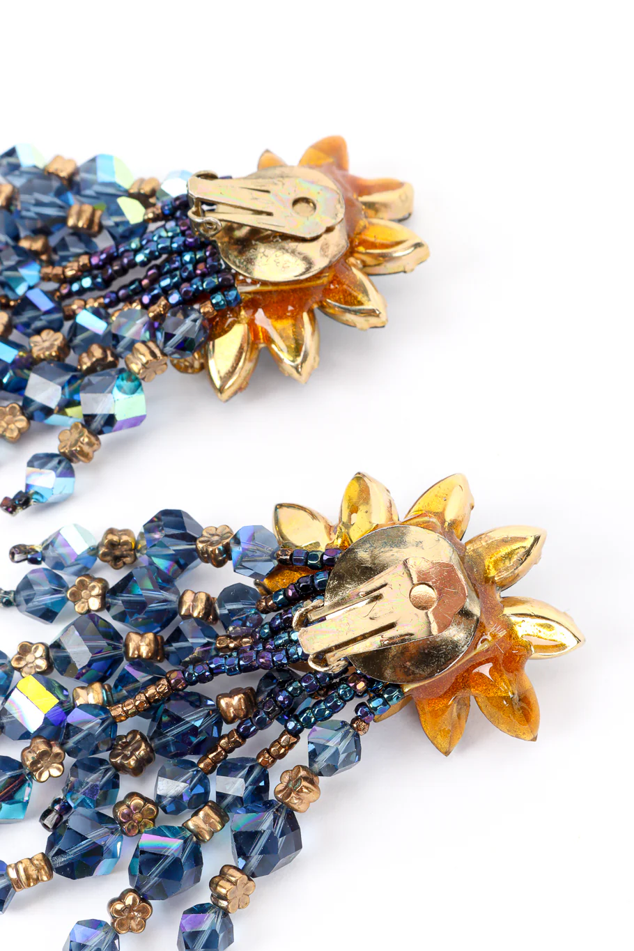 Crystal Burst Fringe Earrings - Image 6