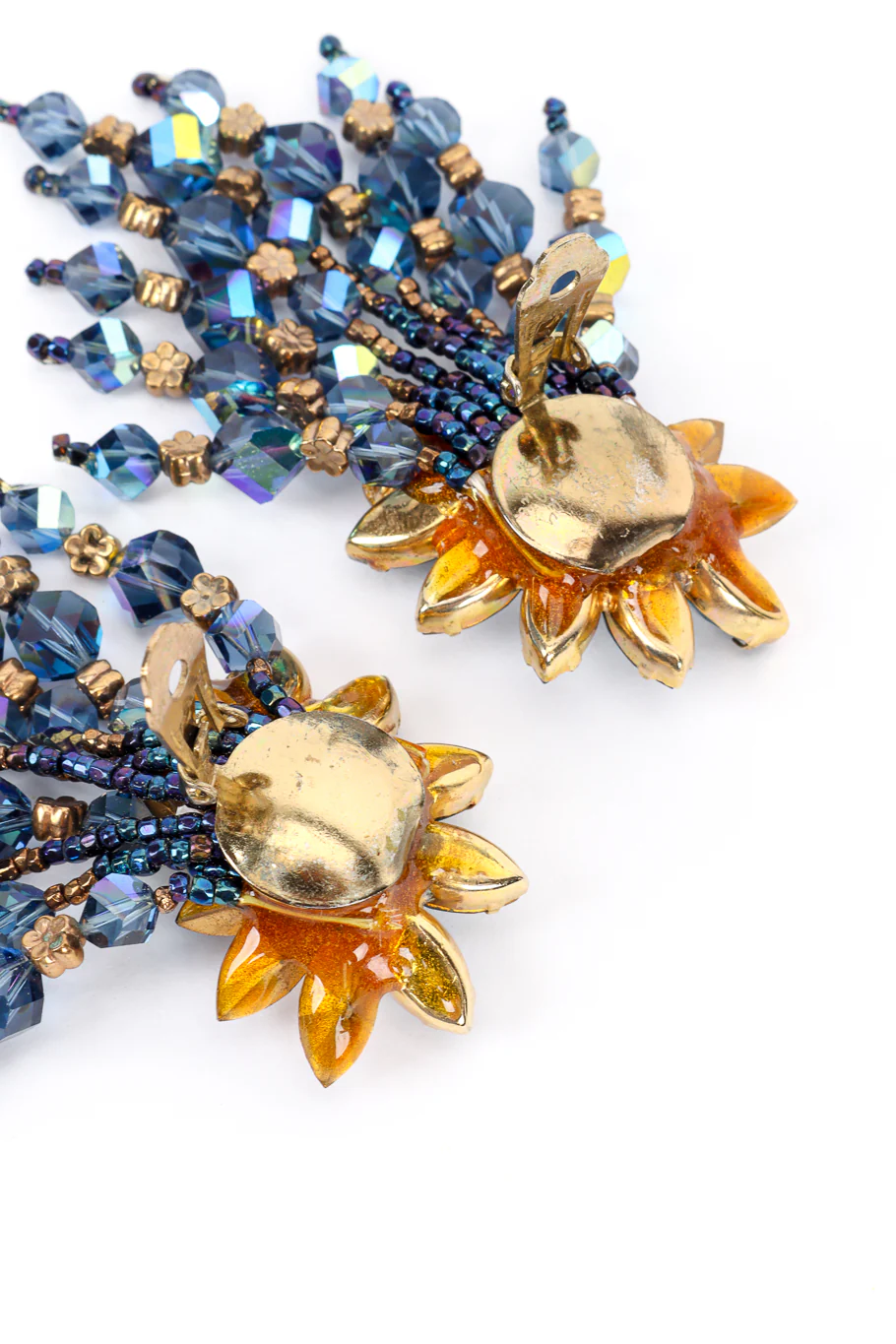 Crystal Burst Fringe Earrings - Image 7