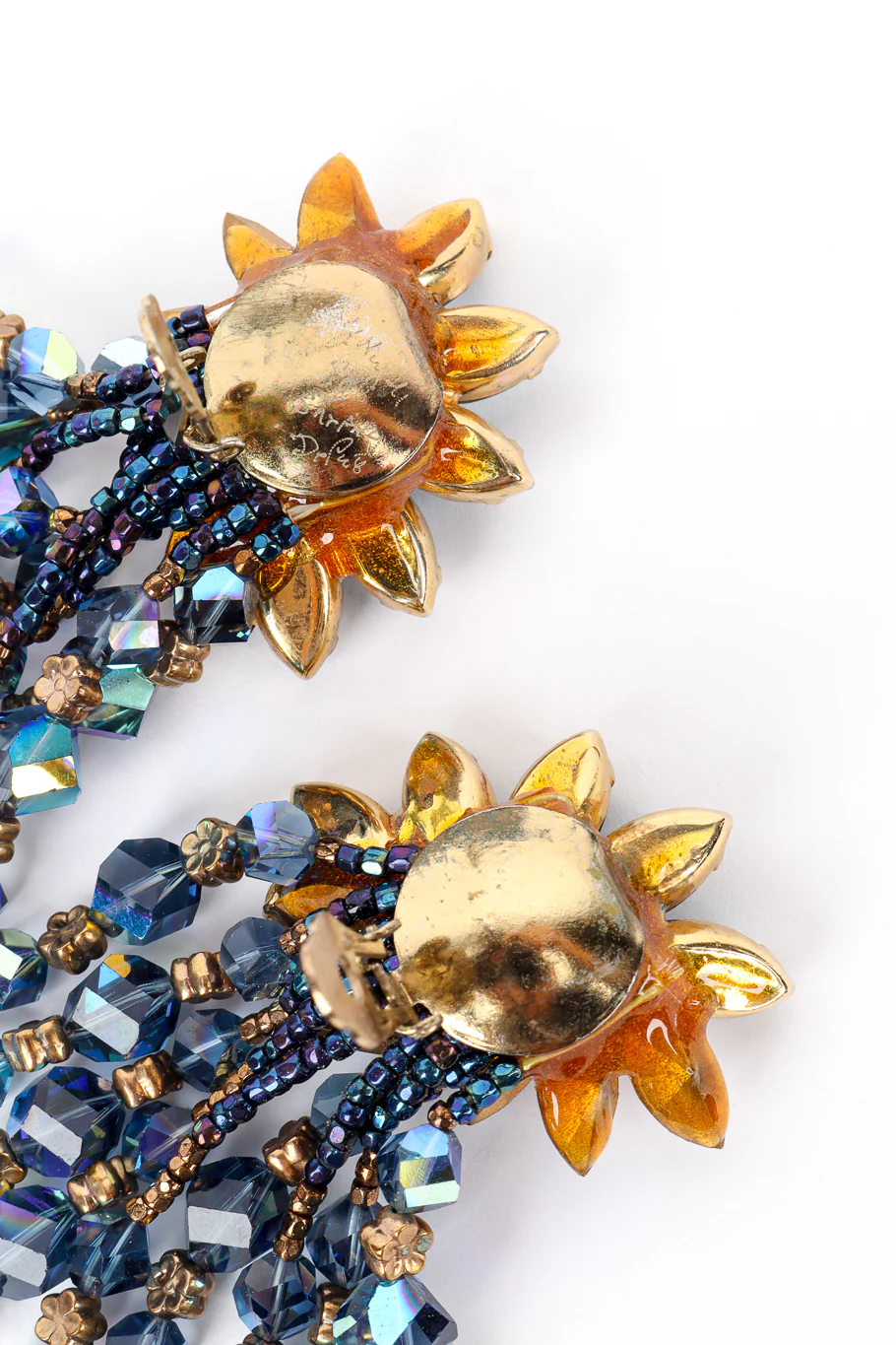 Crystal Burst Fringe Earrings - Image 8