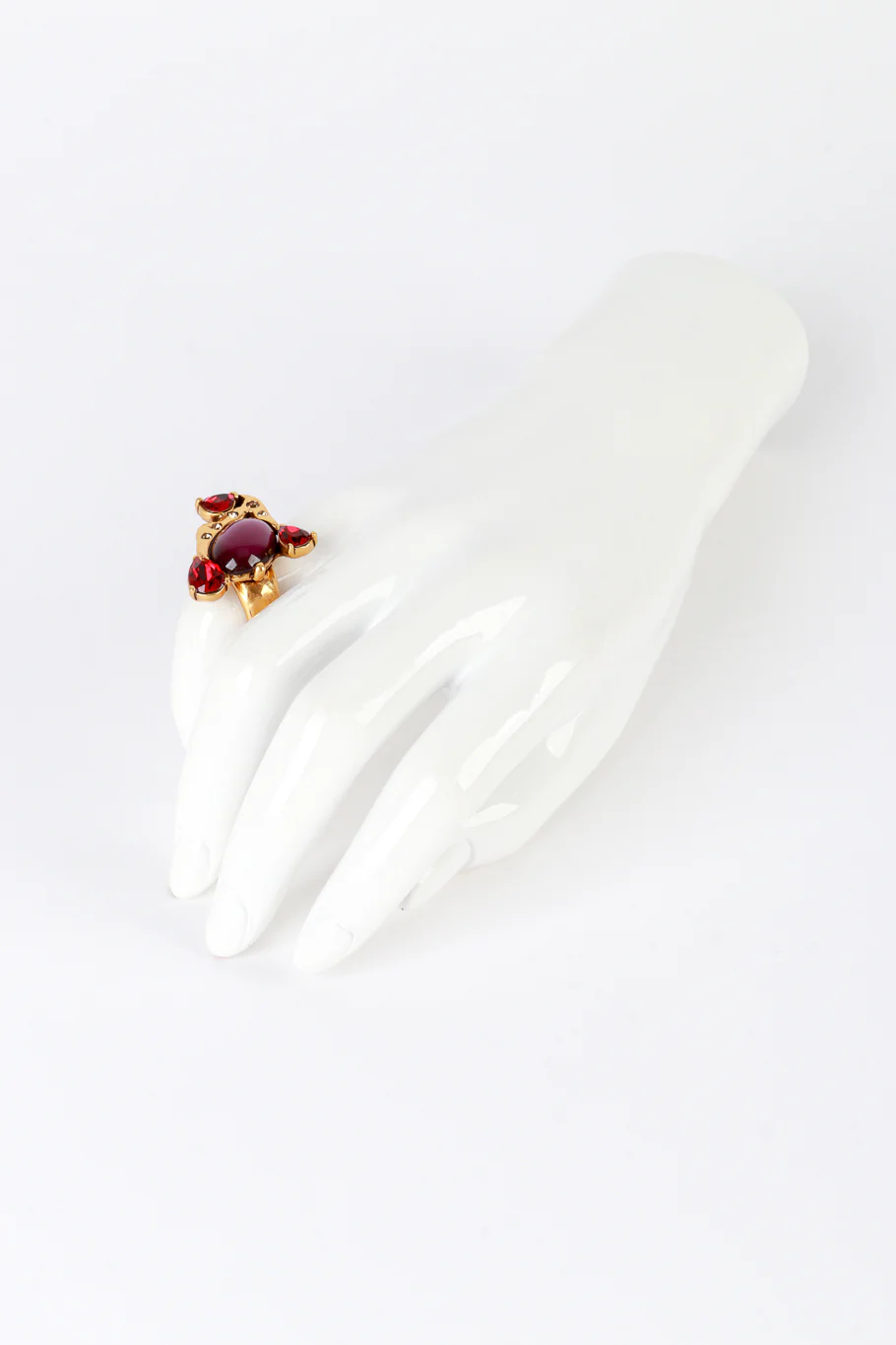 Crystal & Cabochon Branch Ring - Image 2
