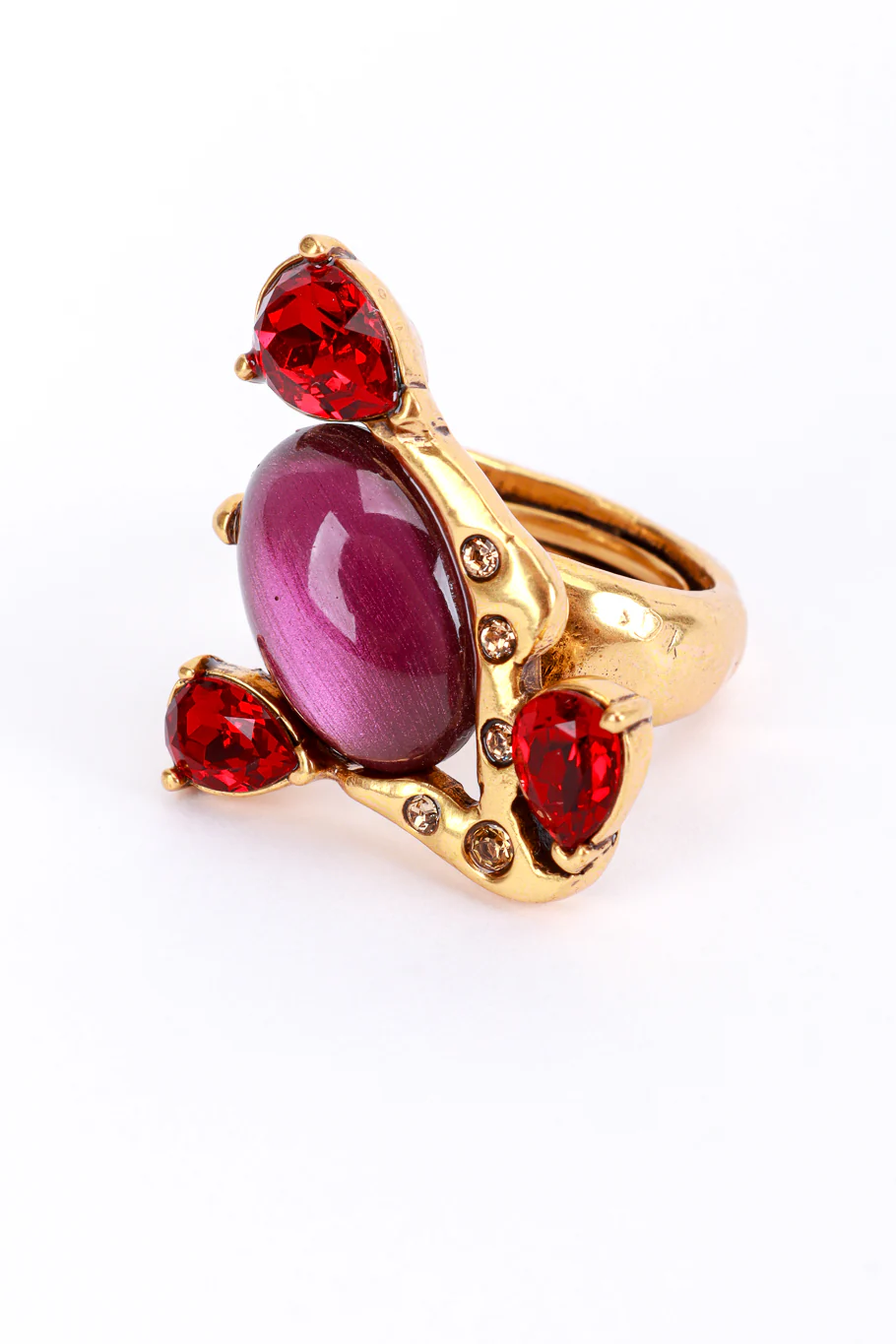 Crystal & Cabochon Branch Ring - Image 3