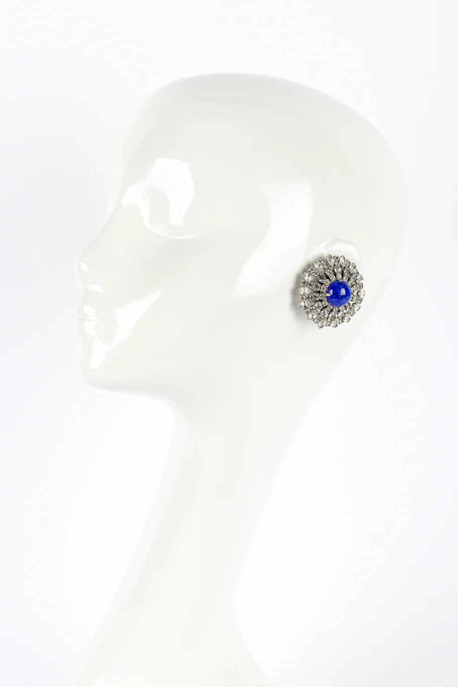 Crystal Cabochon Button Earrings - Image 3