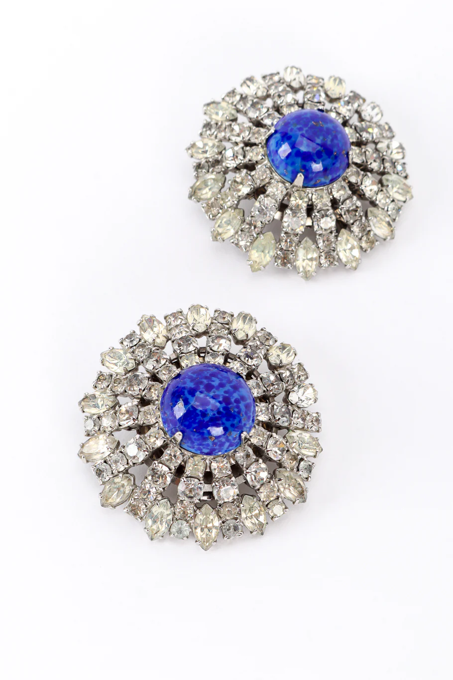 Crystal Cabochon Button Earrings - Image 4