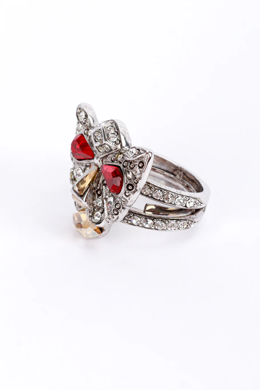 Crystal Cat Cocktail Ring - Image 3