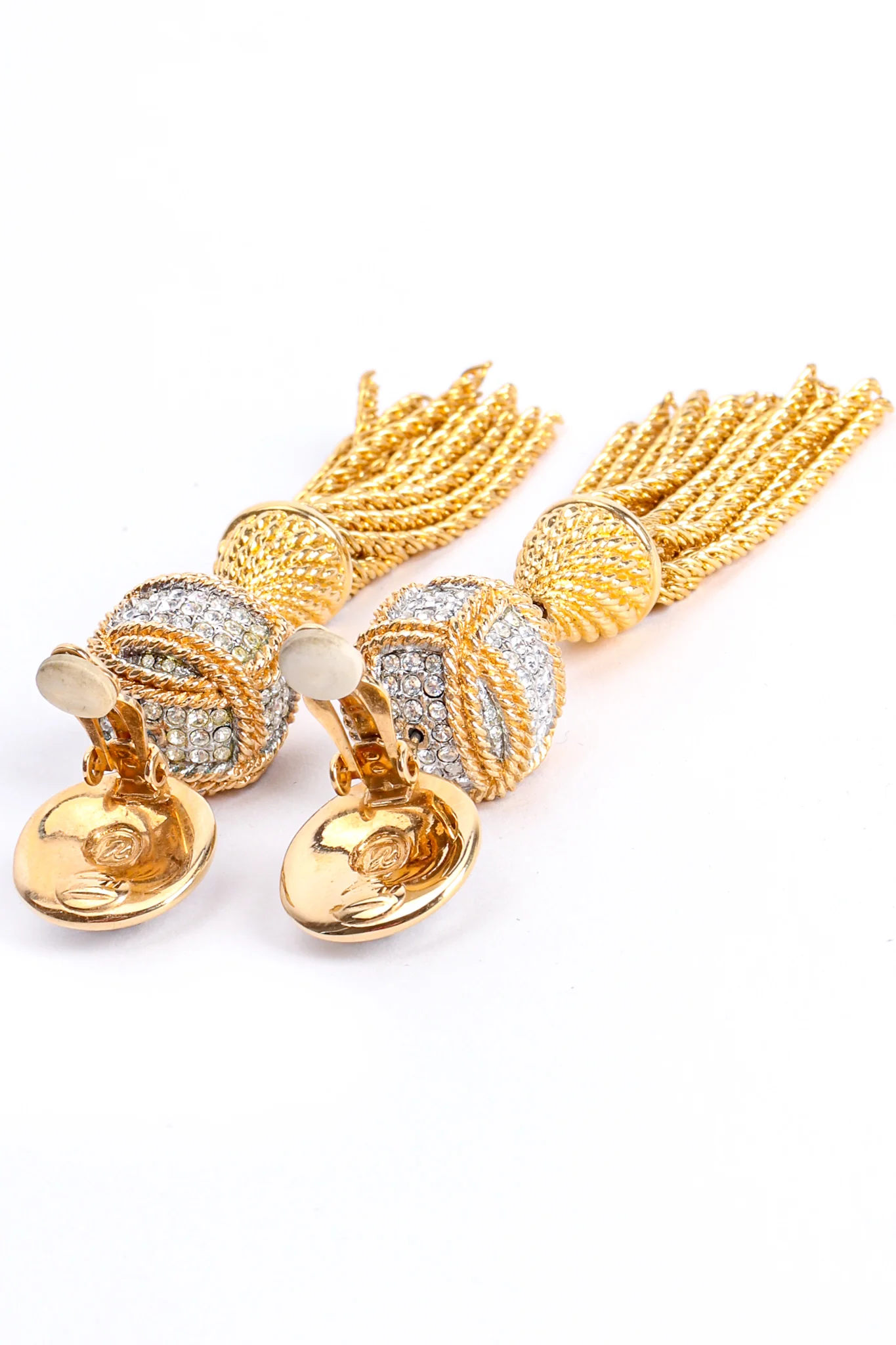 Crystal Chain Tassel Earrings - Image 6