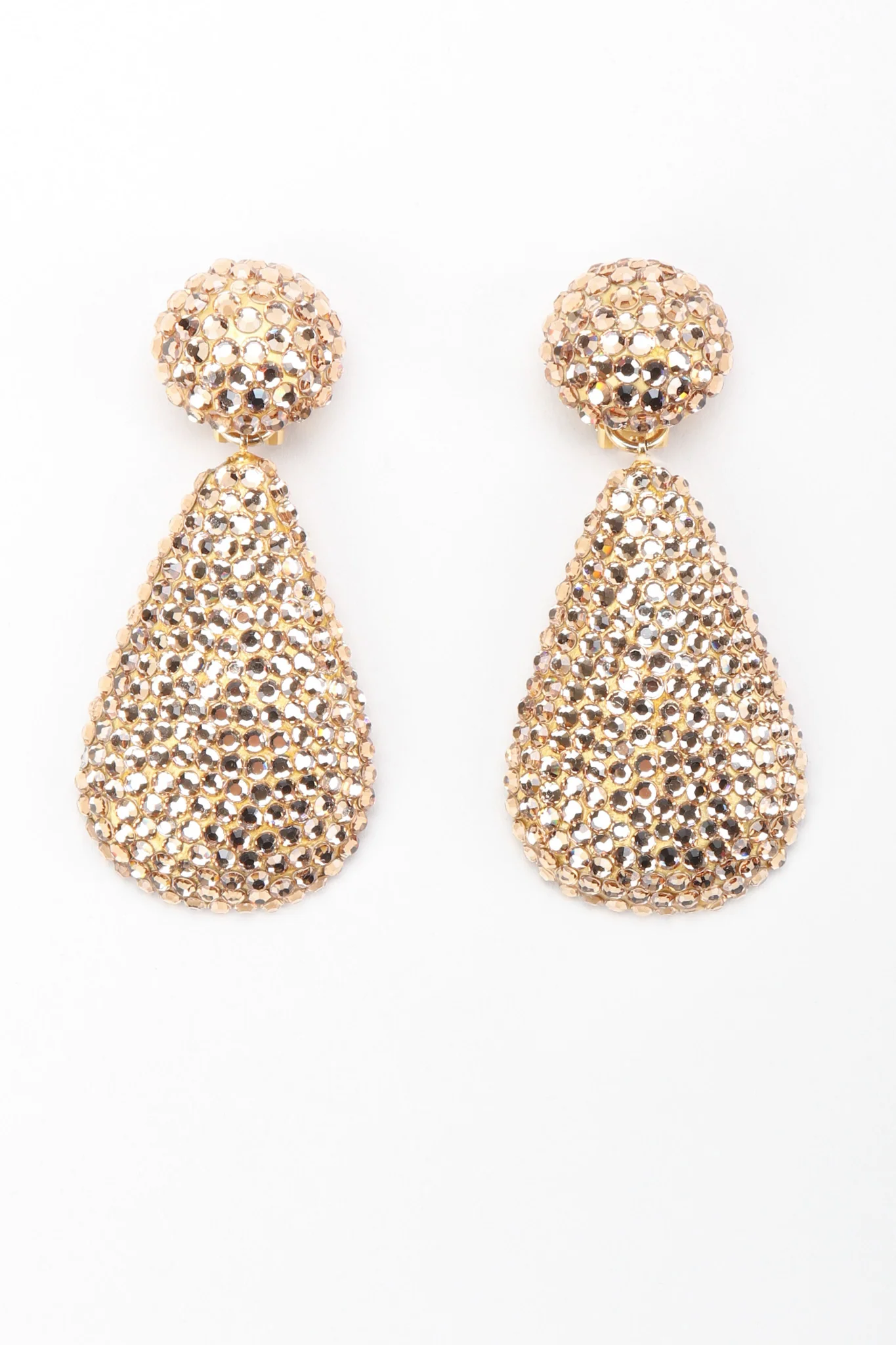 Crystal Champagne Teardrop Earrings - Image 3