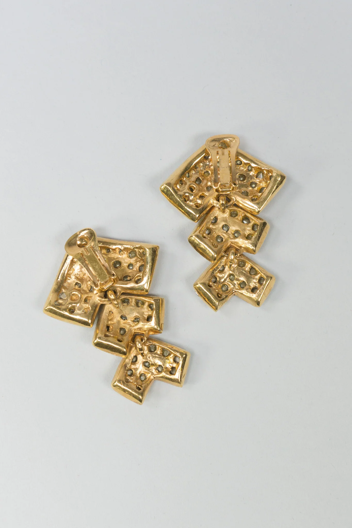 Crystal Chevron Earrings - Image 3