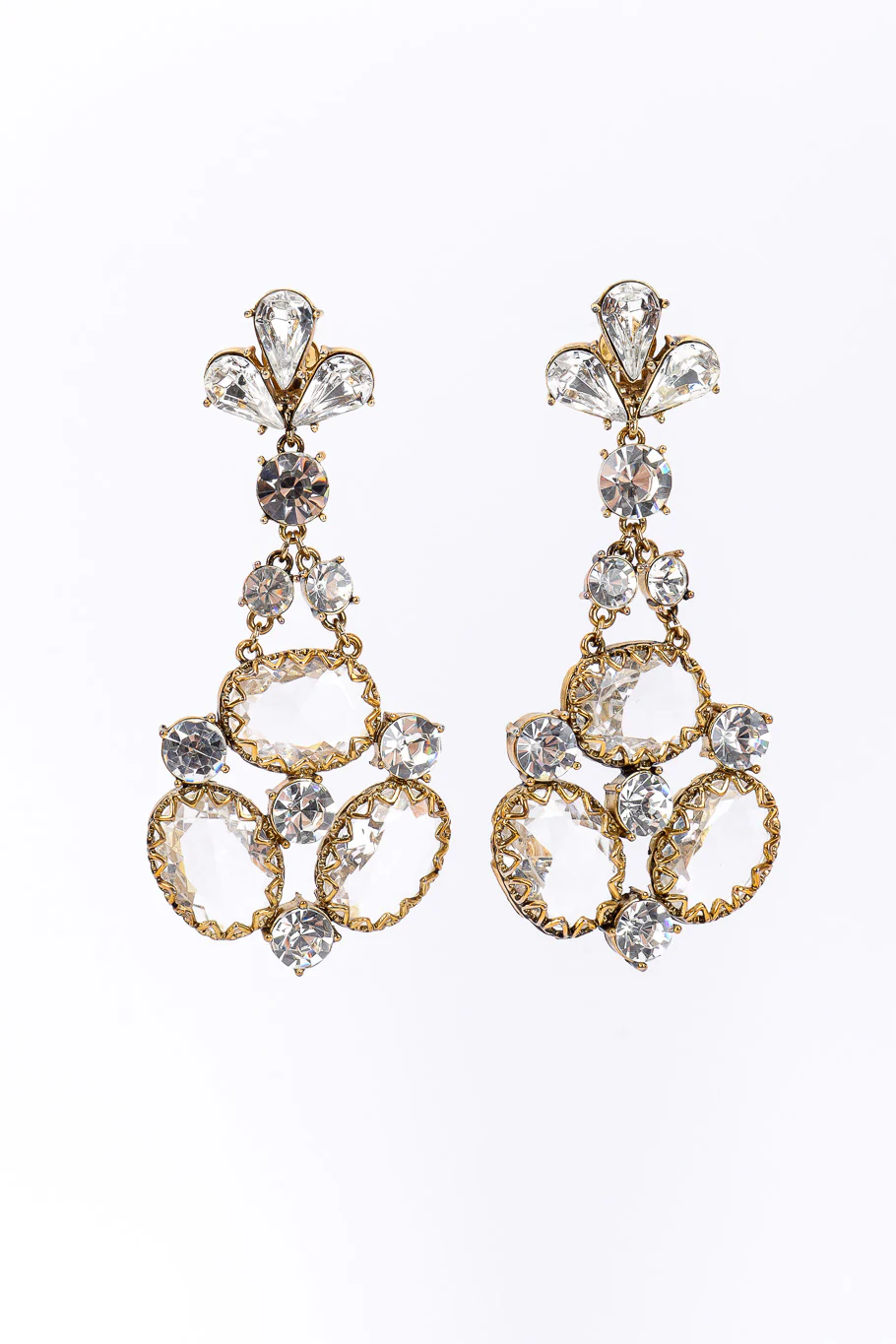 Crystal Cluster Chandelier Earrings