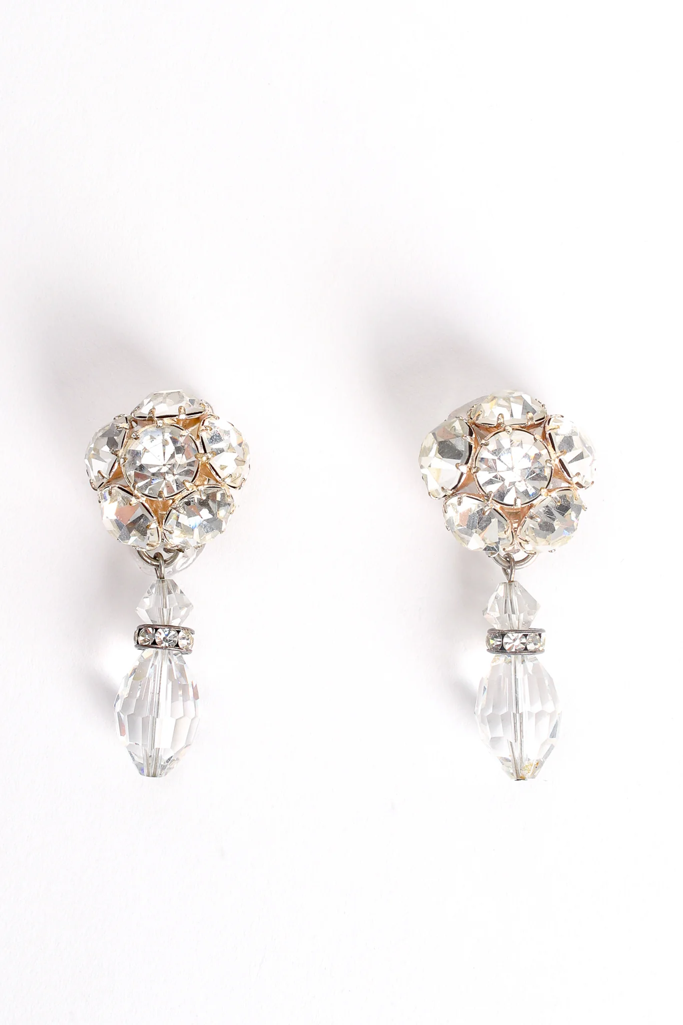 Crystal Cluster Drop Earrings - Image 3