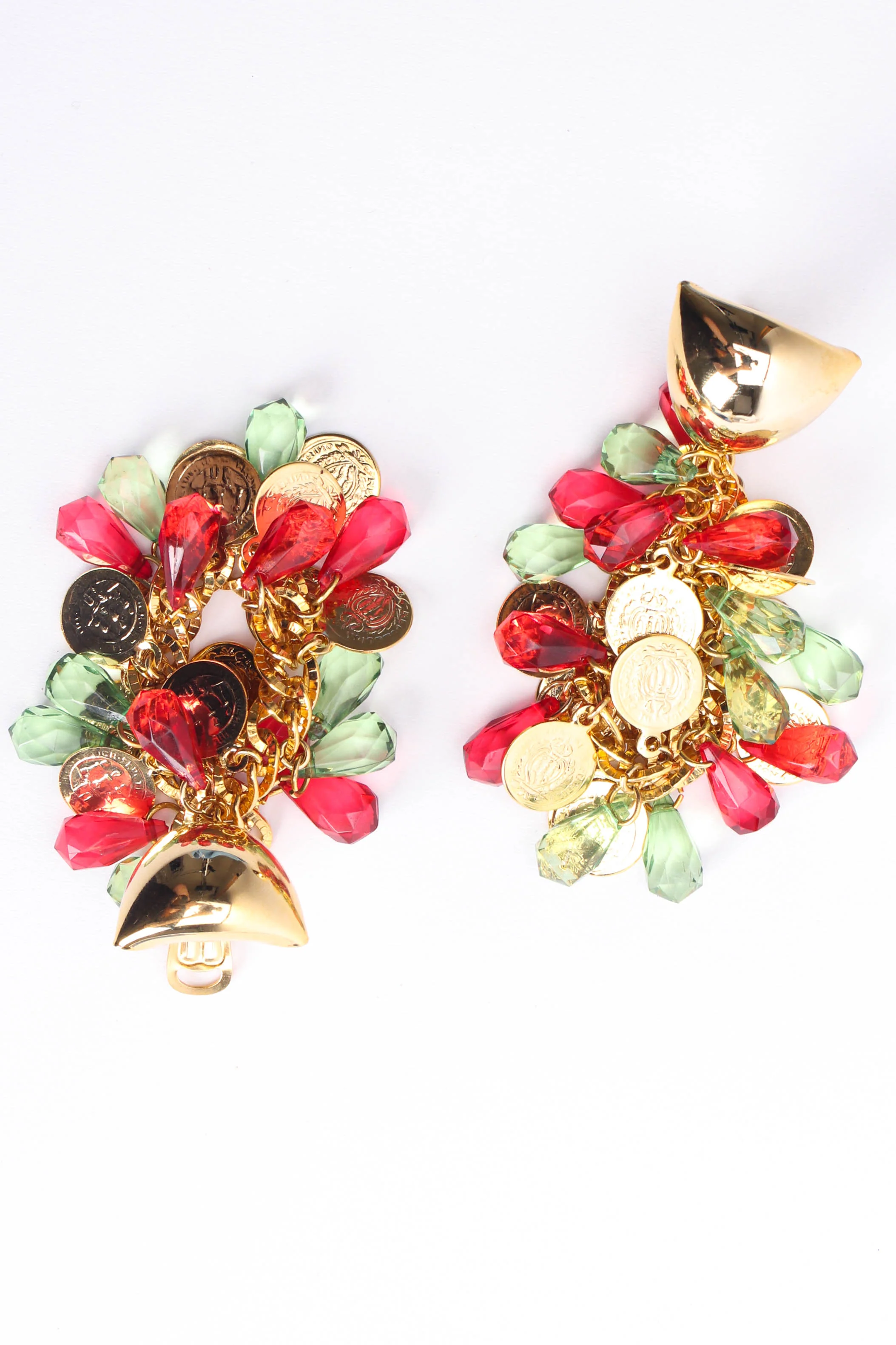 Crystal Coin Waterfall Earrings - Image 5