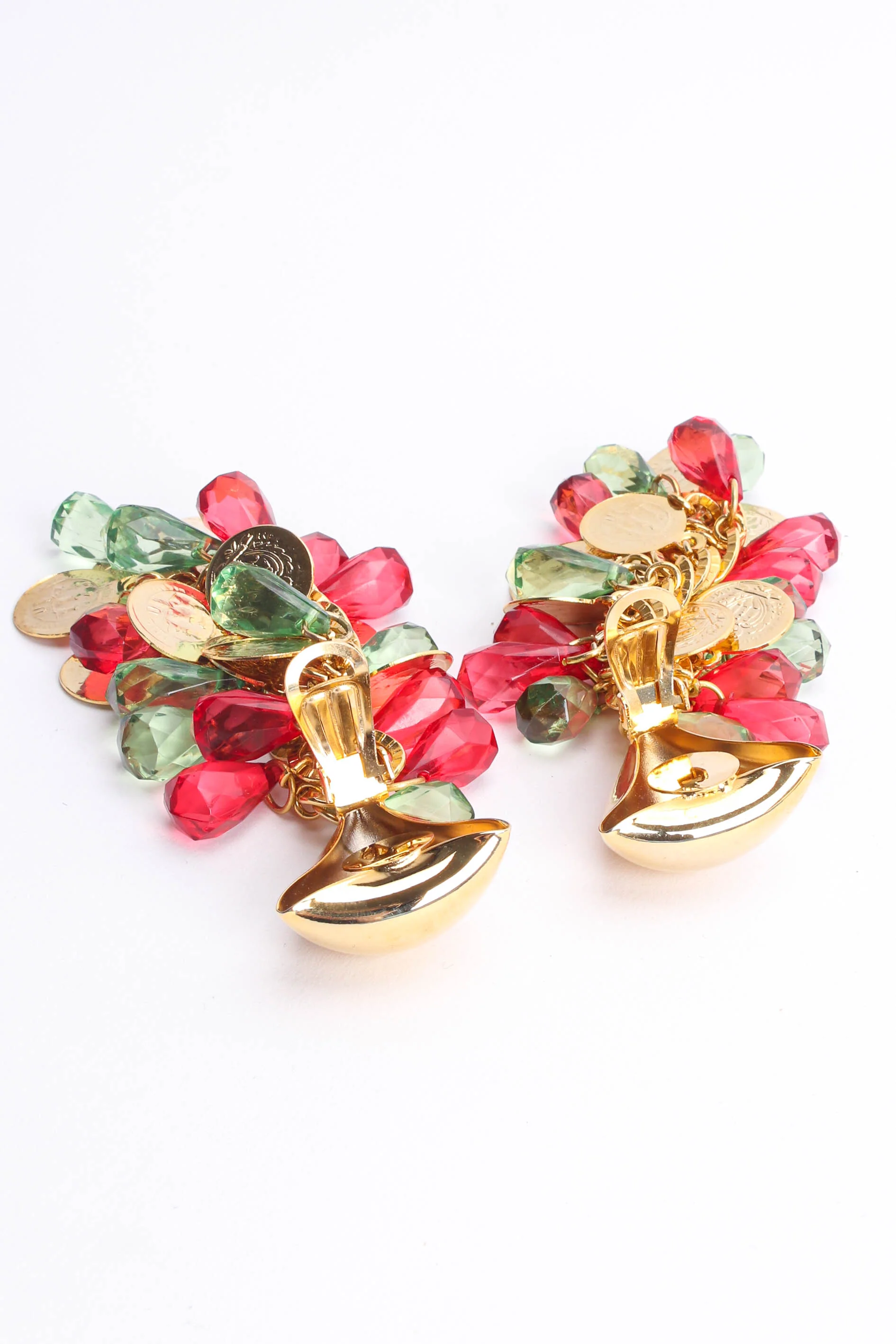 Crystal Coin Waterfall Earrings - Image 7