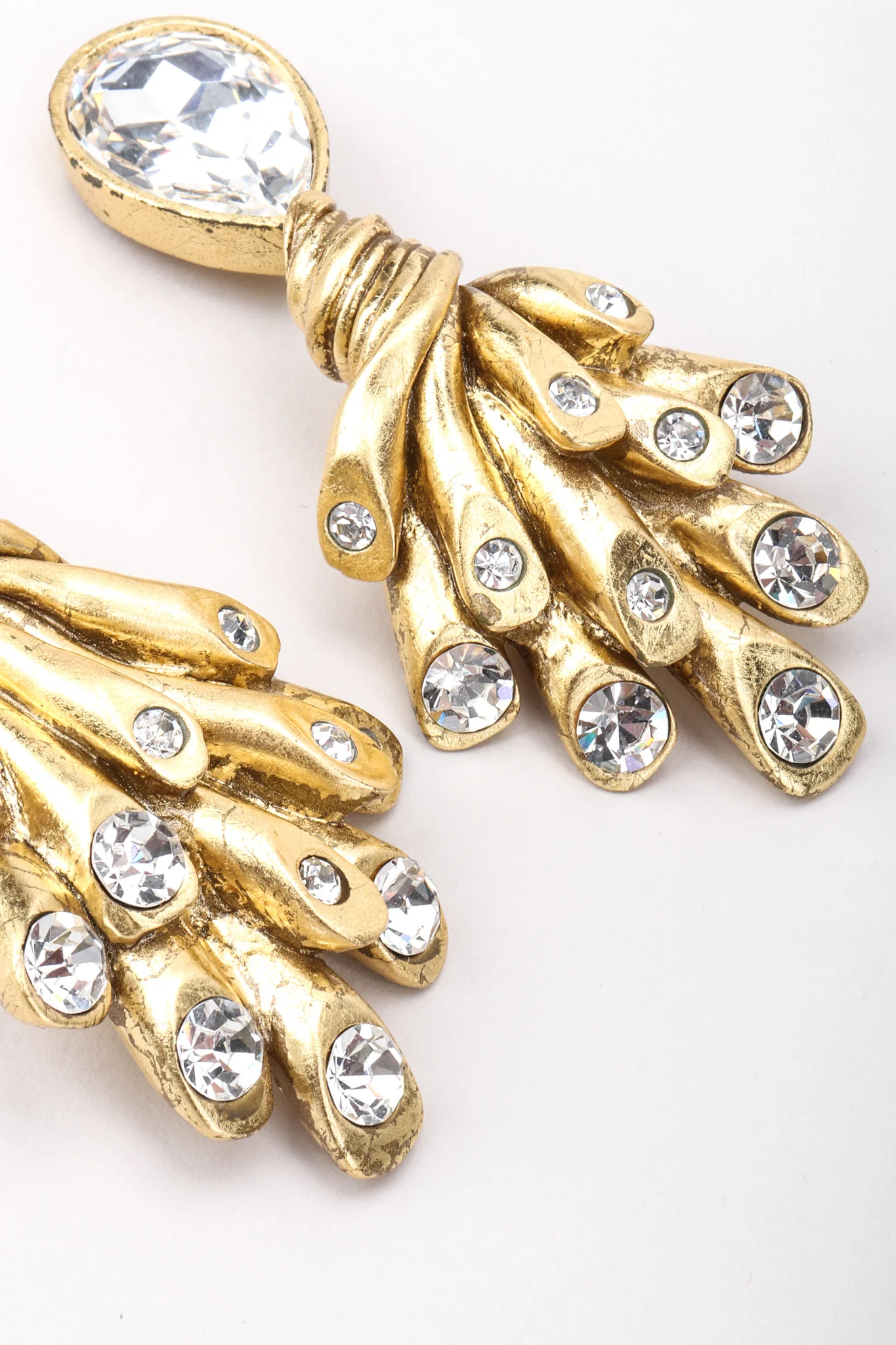 Crystal Coral Branch Drop Earring