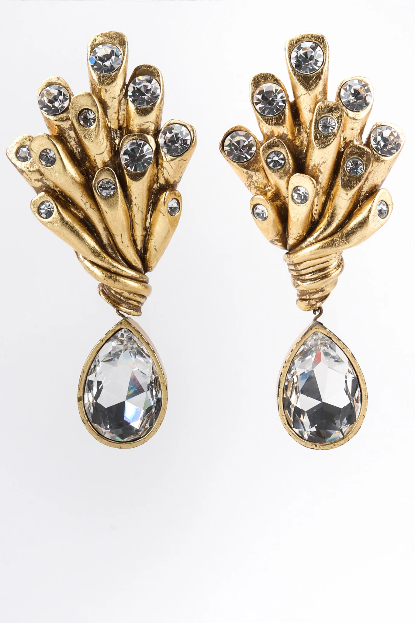Crystal Coral Branch Drop Earring - Image 3
