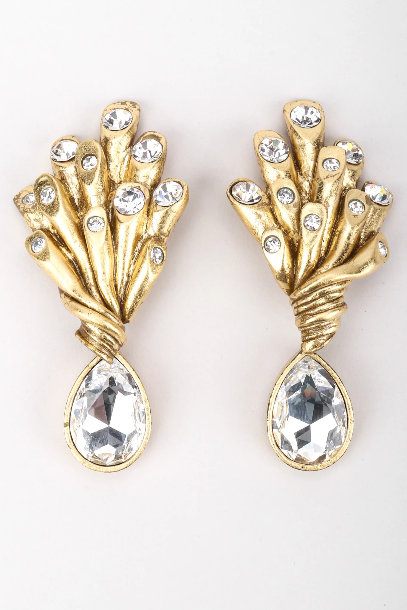 Crystal Coral Branch Drop Earring - Image 4